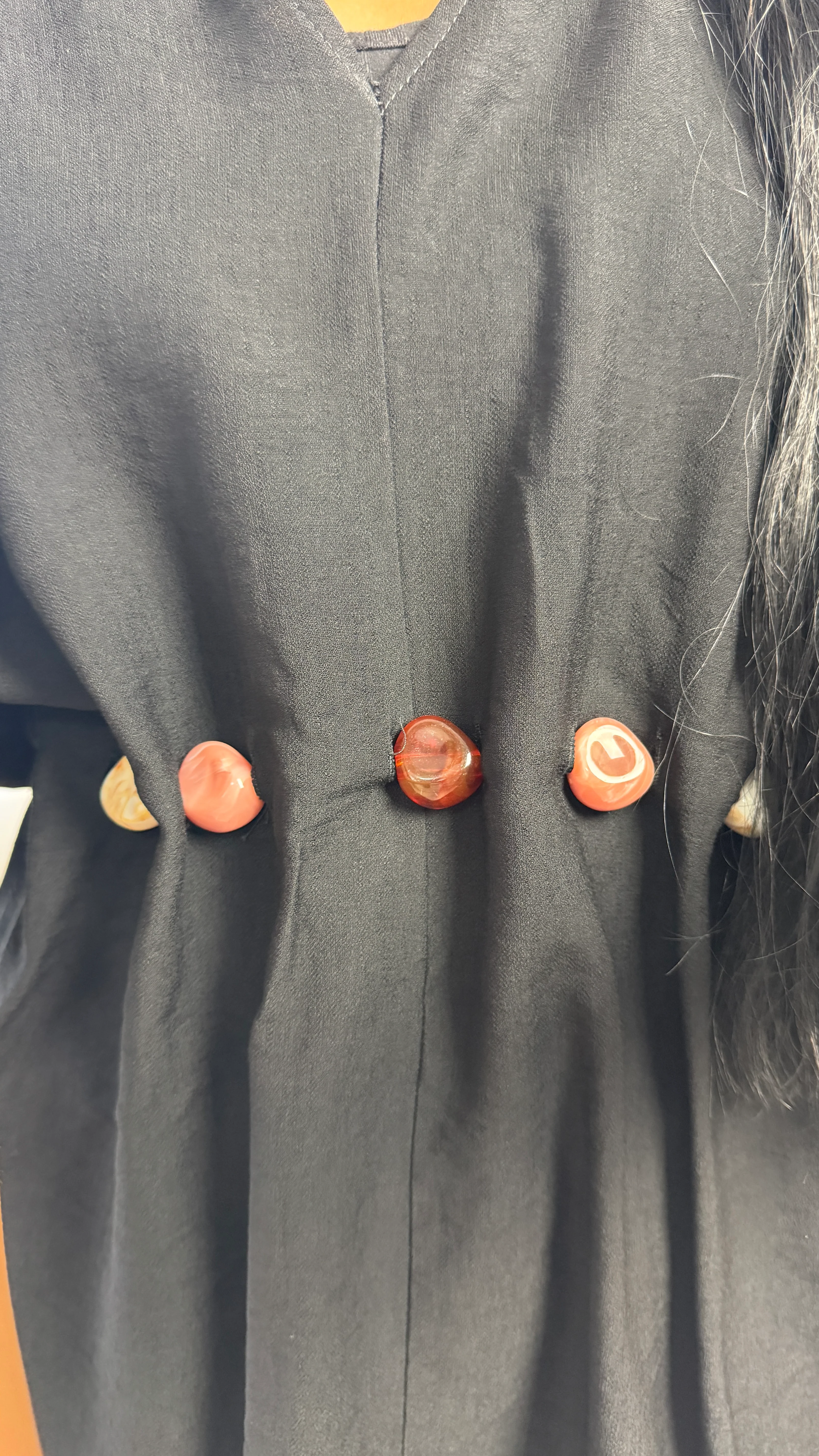 2-Delige Viscoseblend Set met Marmeren Knopen en Wijde Broek - Image 10