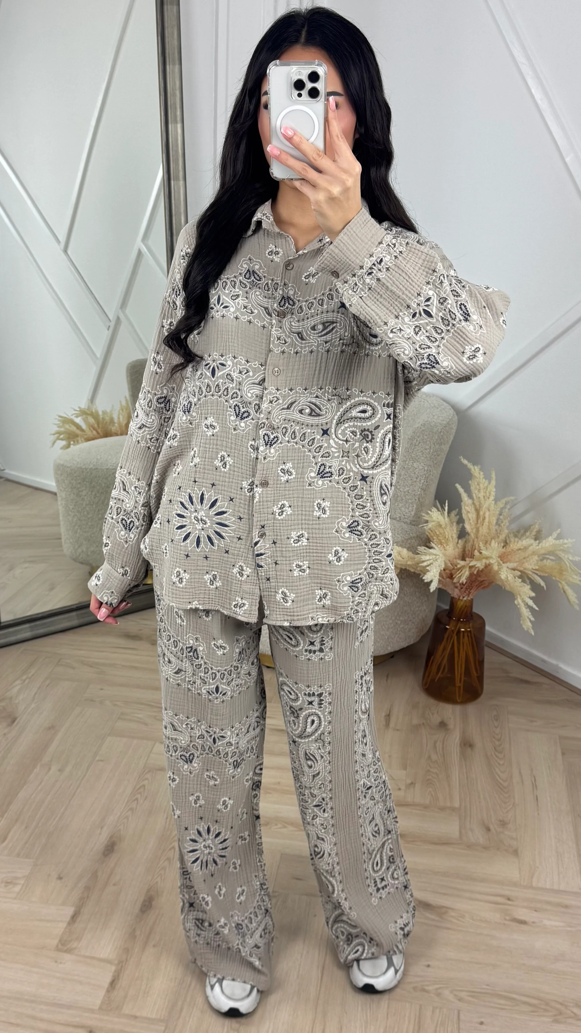 2-Piece Set met Paisley Print en Structuurstof - Image 4