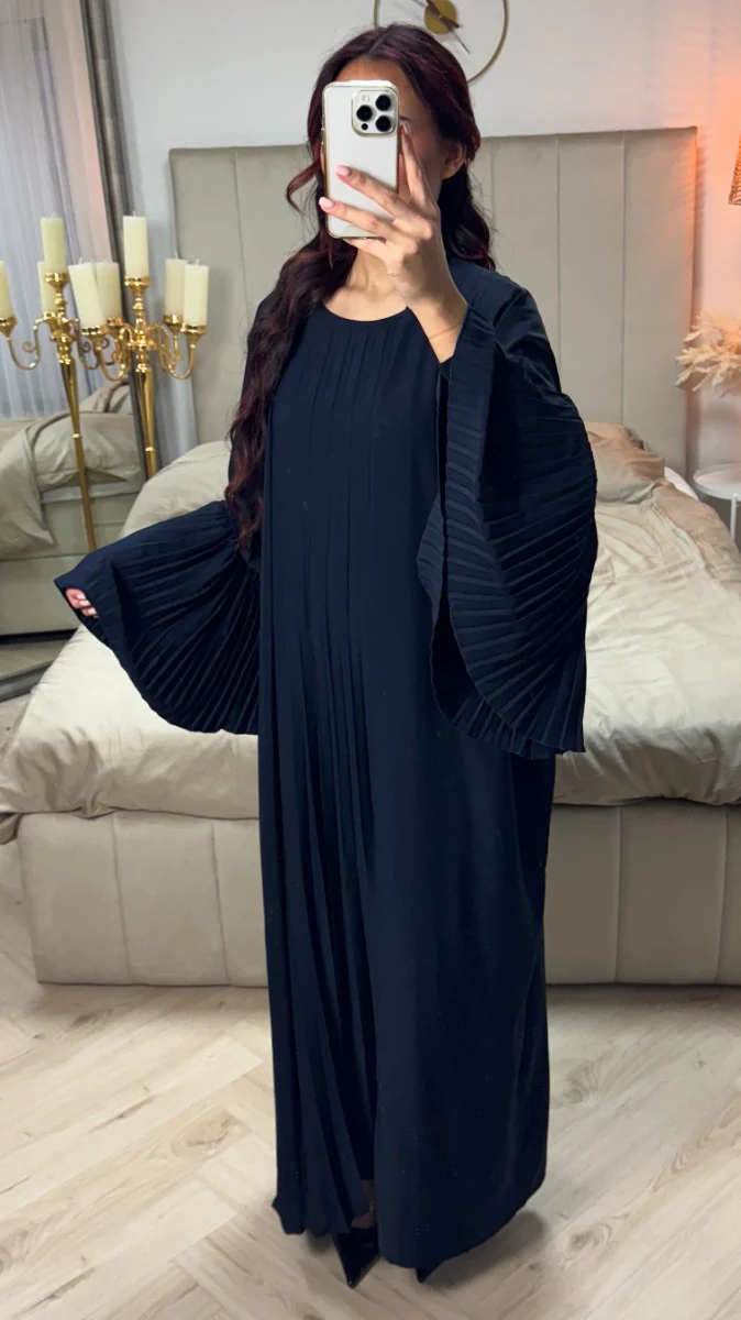 2pcs Kimono + Underdress Pleated Detail - Image 13