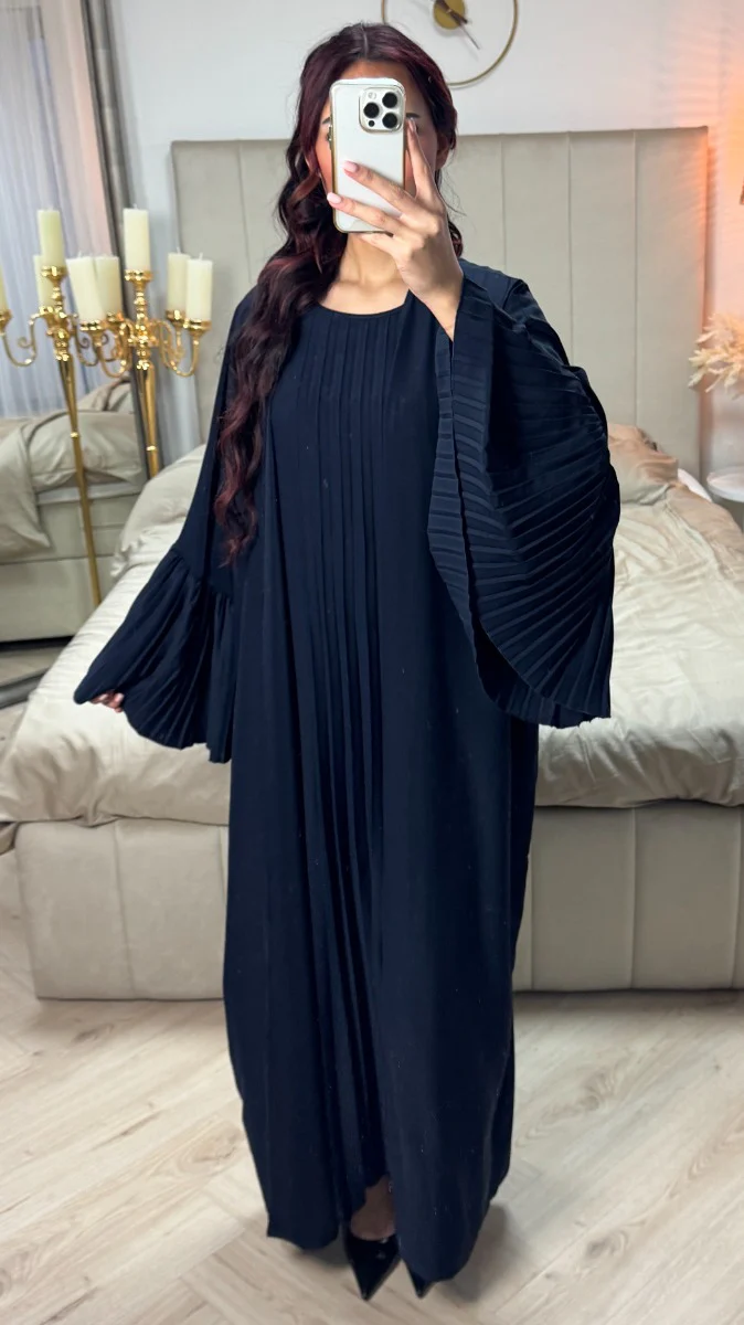 2pcs Kimono + Underdress Pleated Detail - Image 14