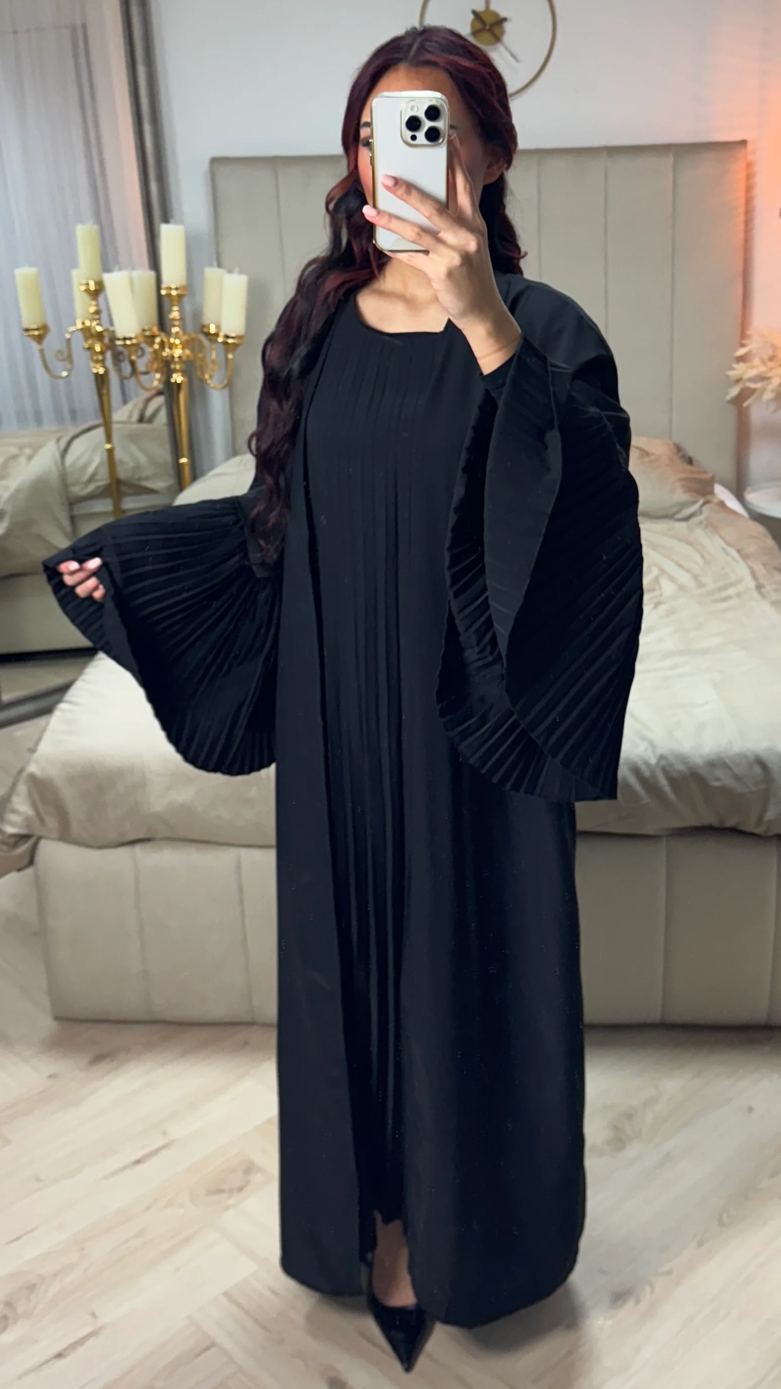2pcs Kimono + Underdress Pleated Detail - Image 16