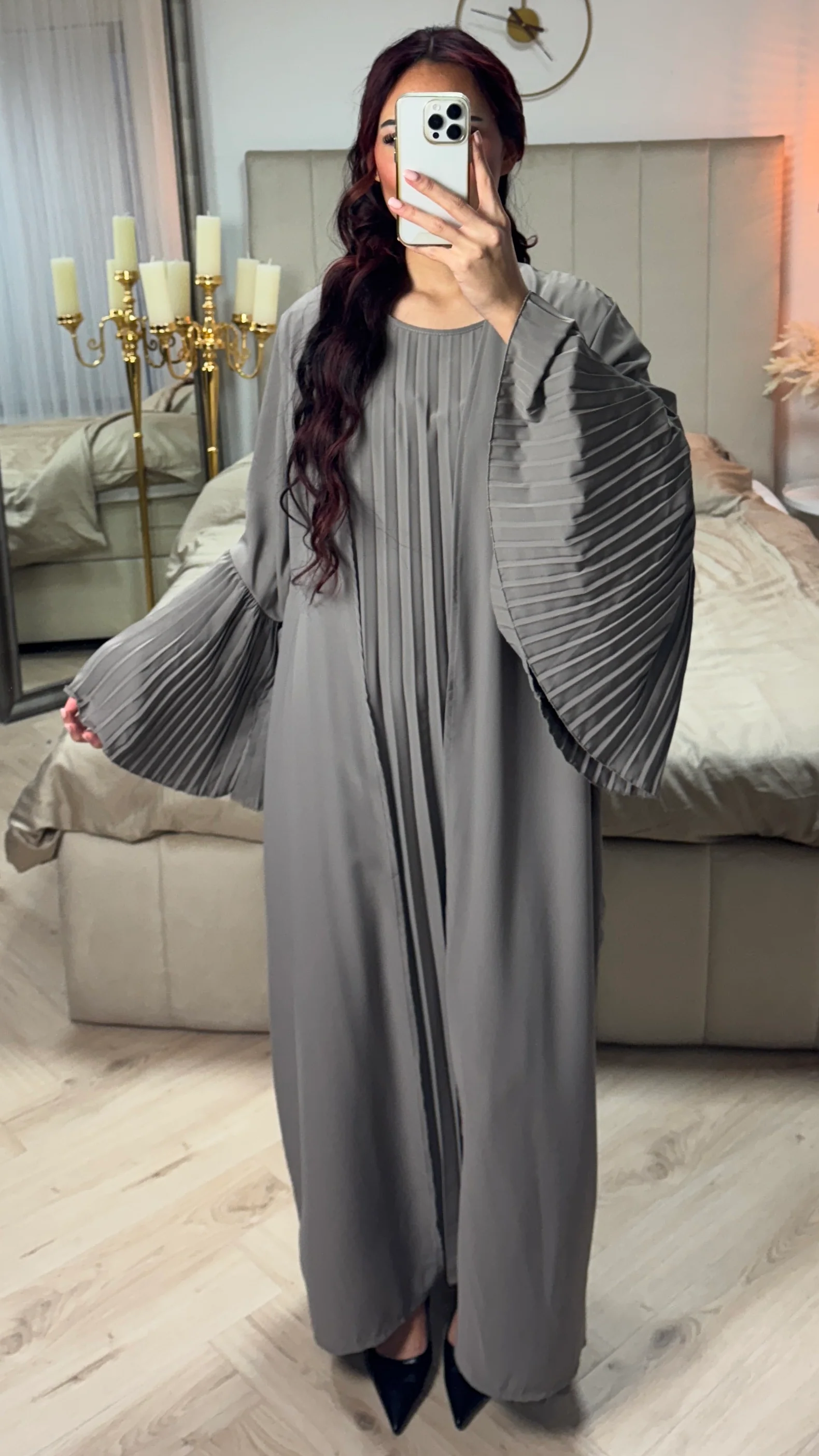 2pcs Kimono + Underdress Pleated Detail - Image 19