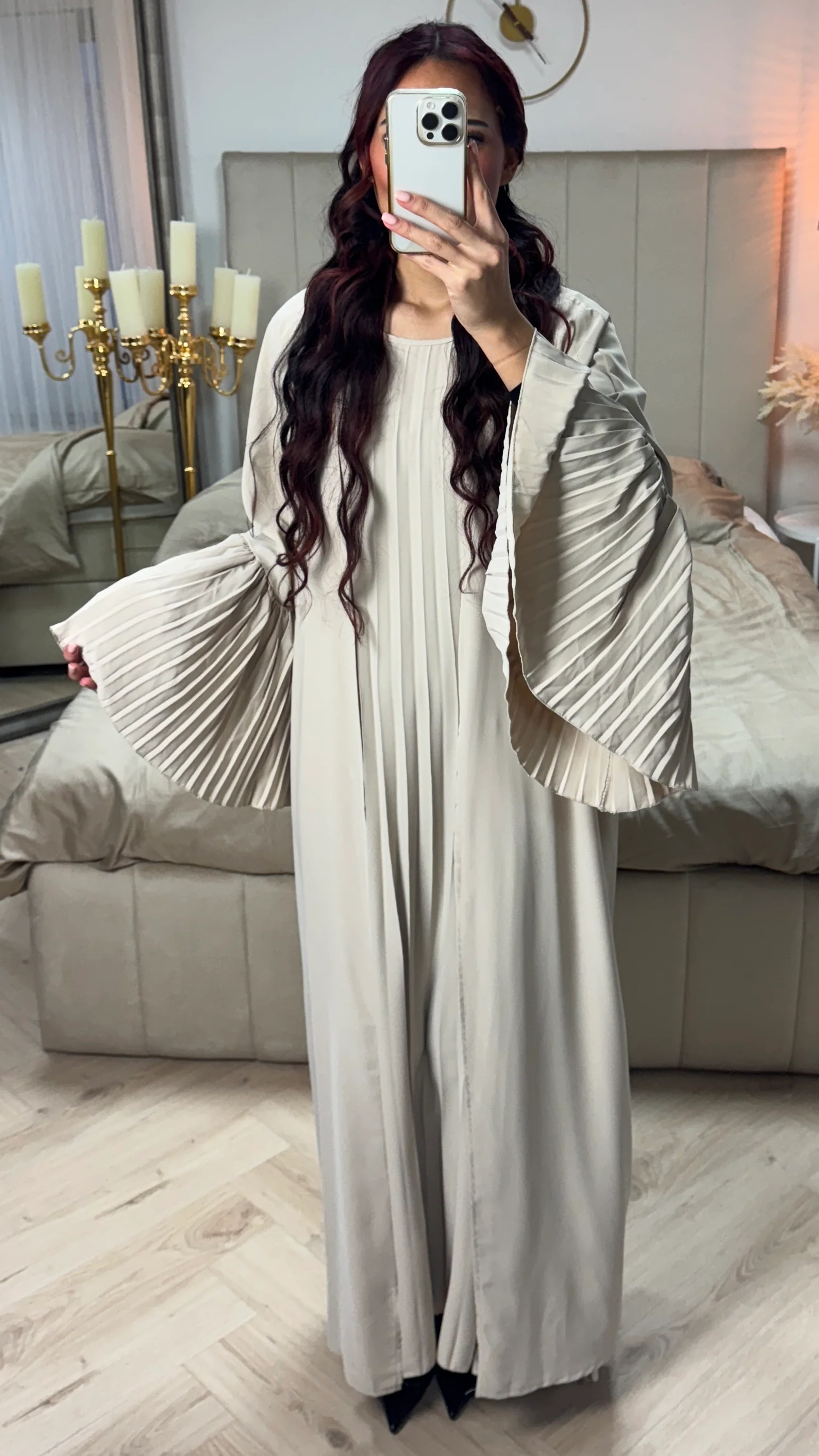 2pcs Kimono + Underdress Pleated Detail - Image 21