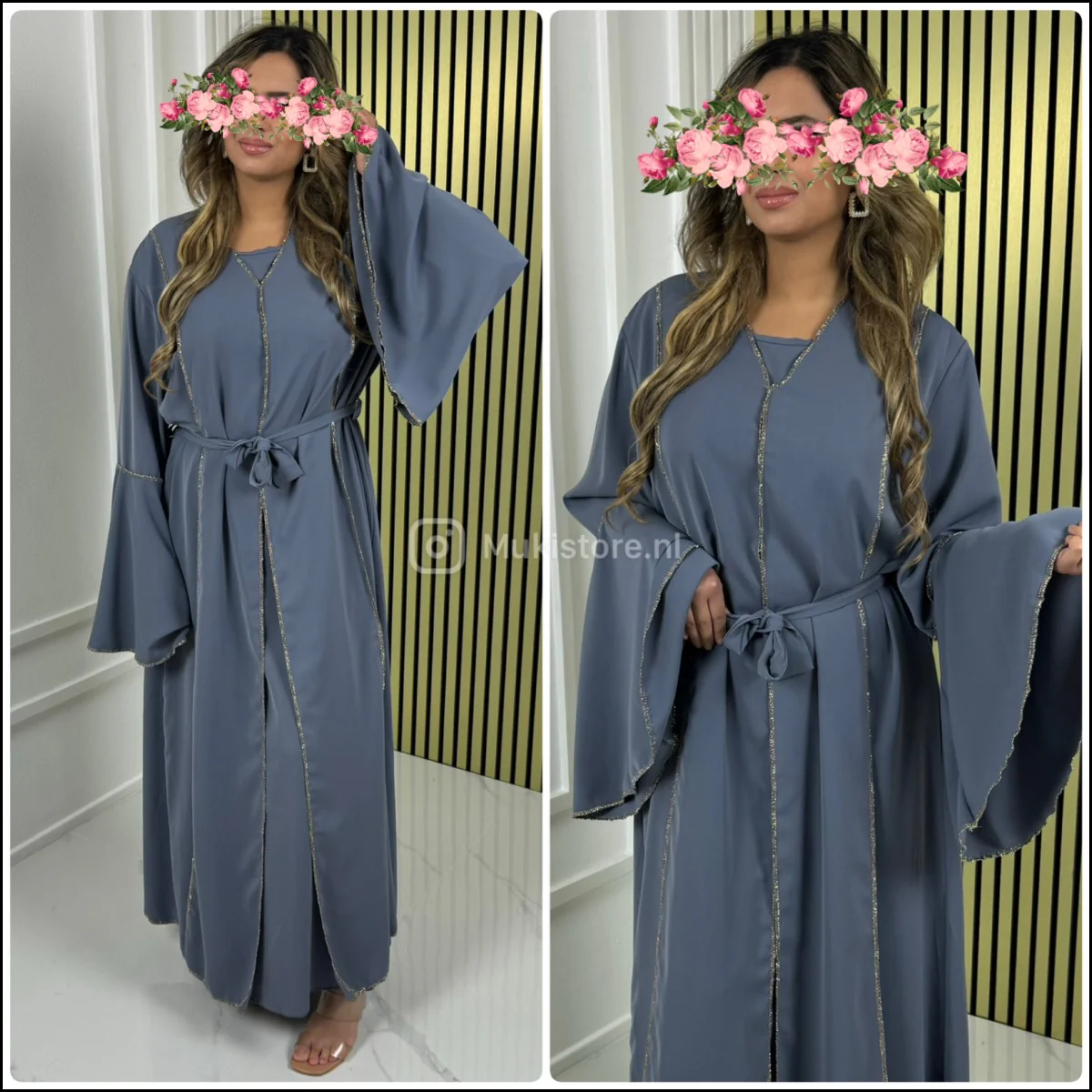 2pcs Set Dress Golden Seam Details - Image 23