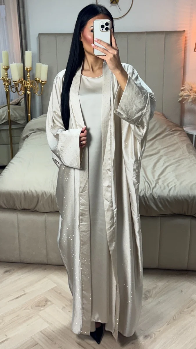 2pcs Set Glitter Kimono + Inside Tie Belt Underdress - Image 13