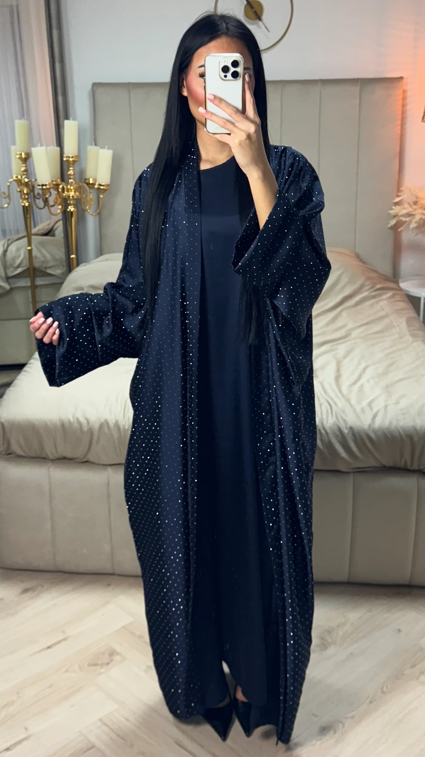 2pcs Set Glitter Kimono + Inside Tie Belt Underdress - Image 24
