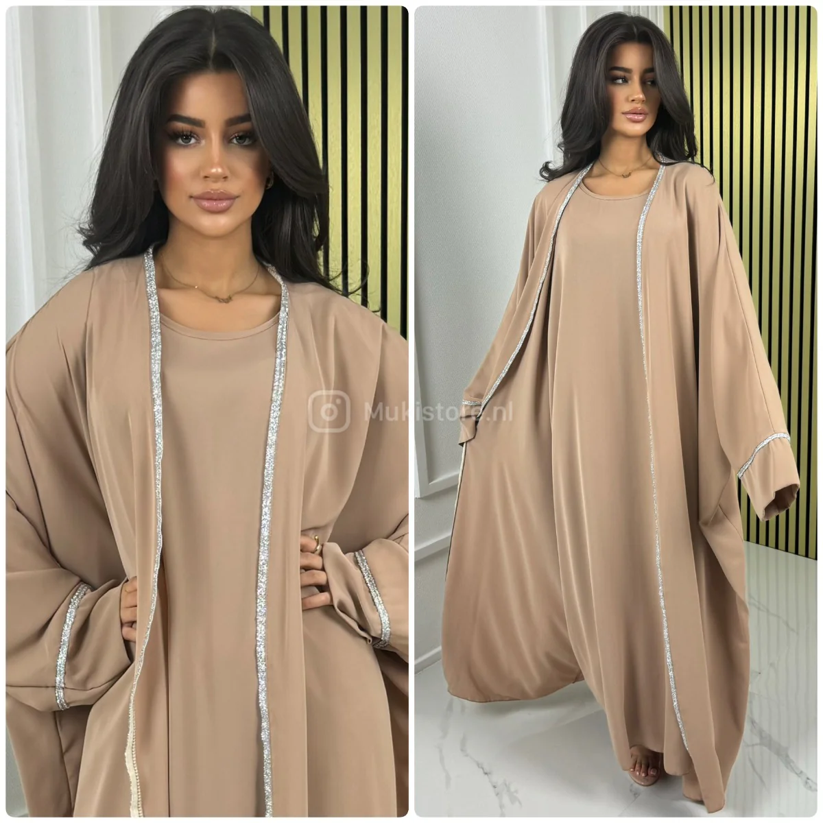 2pcs Silver Detail Kimono+Dress Oversized Made In Italy - Image 4