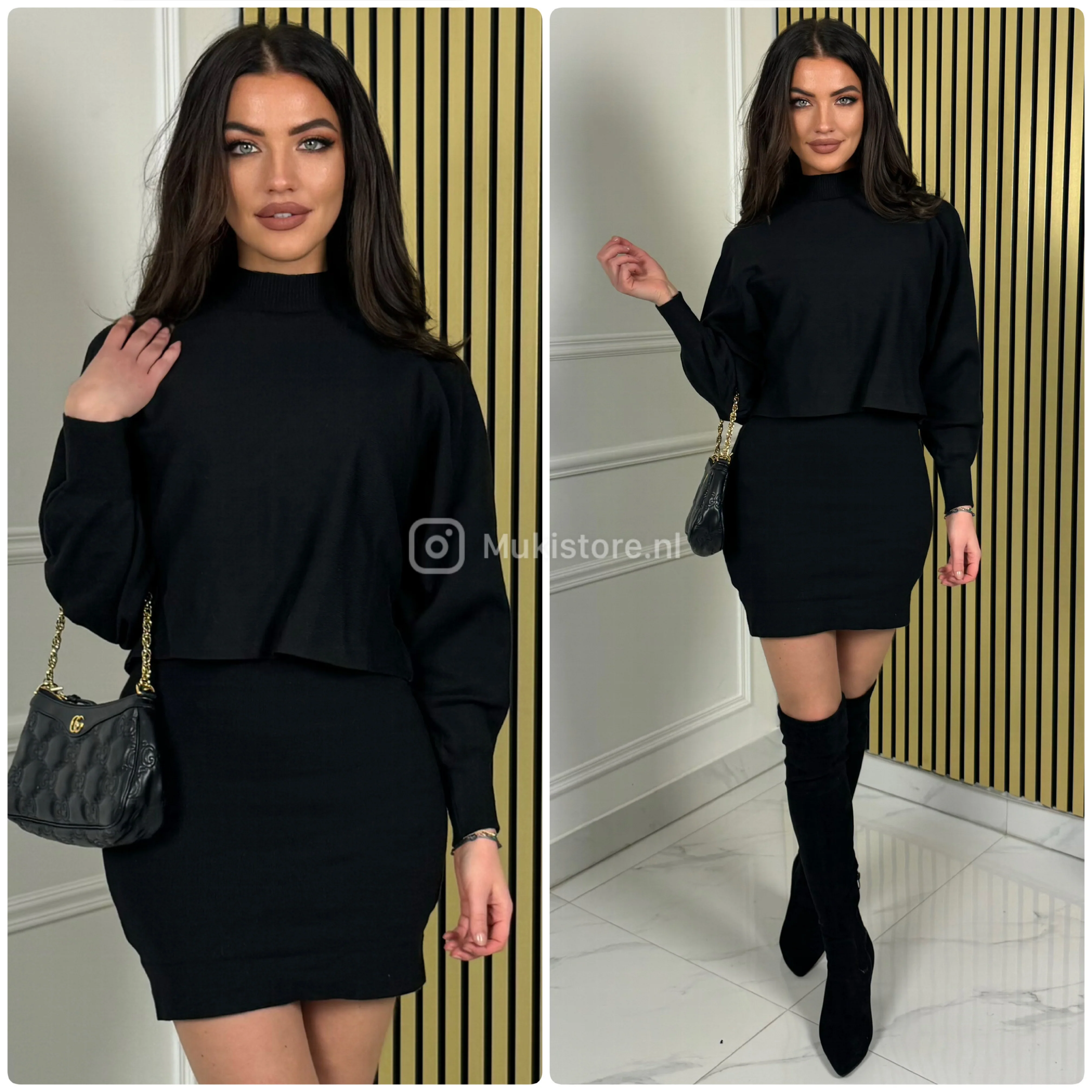 2pcs Strap Dress + Sweater Set 581 - Image 4
