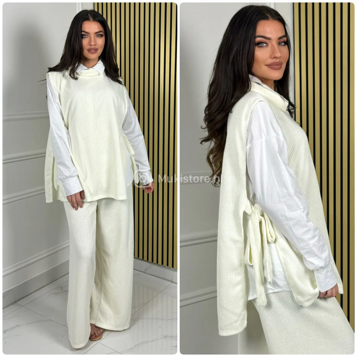 3pcs Heavy Corduroy Blouse+ Sweater+Pants Set - Image 5
