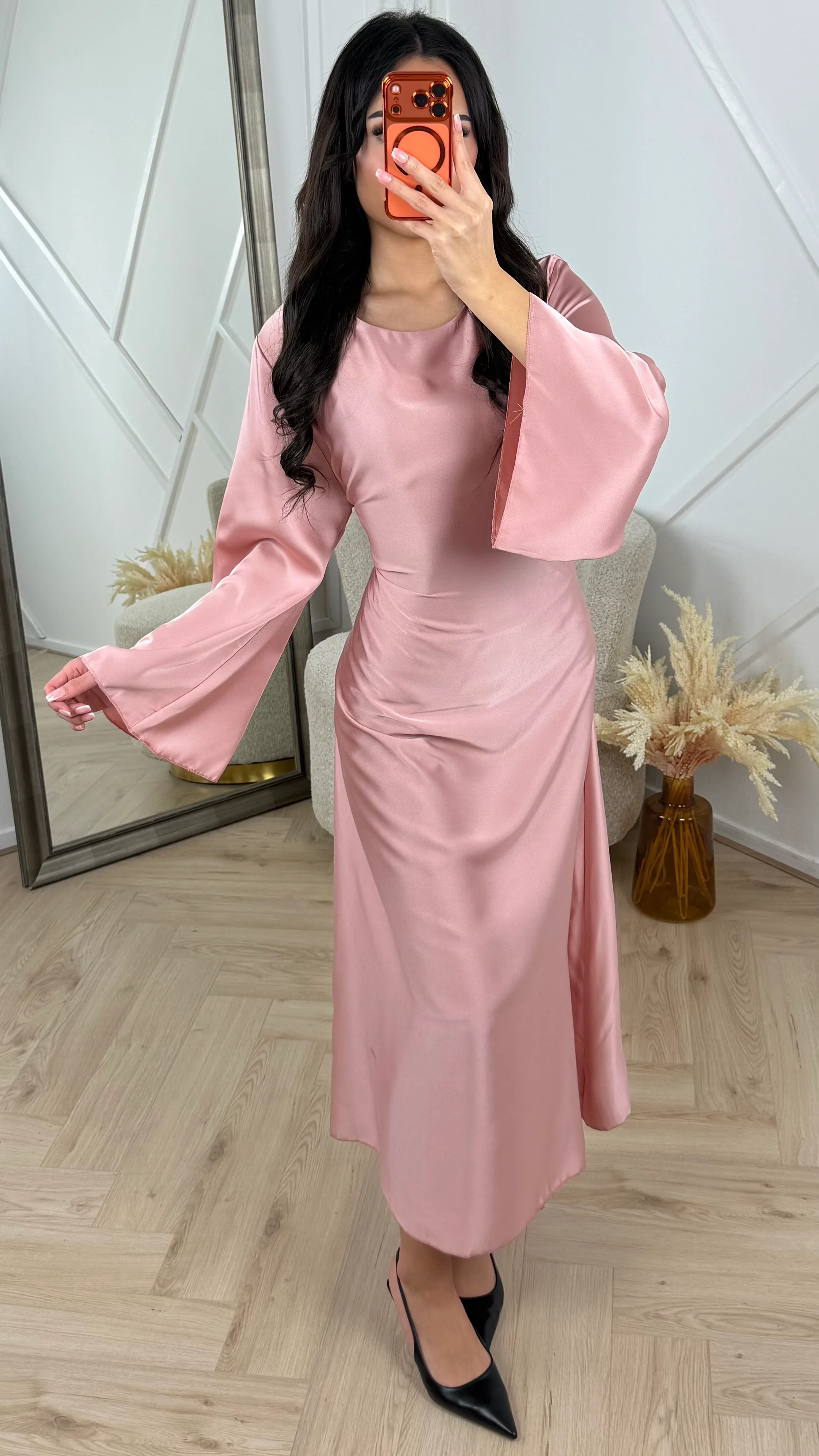 Abaya Maxi Jurk met Achterstrik en Wijde Mouwen - Image 6