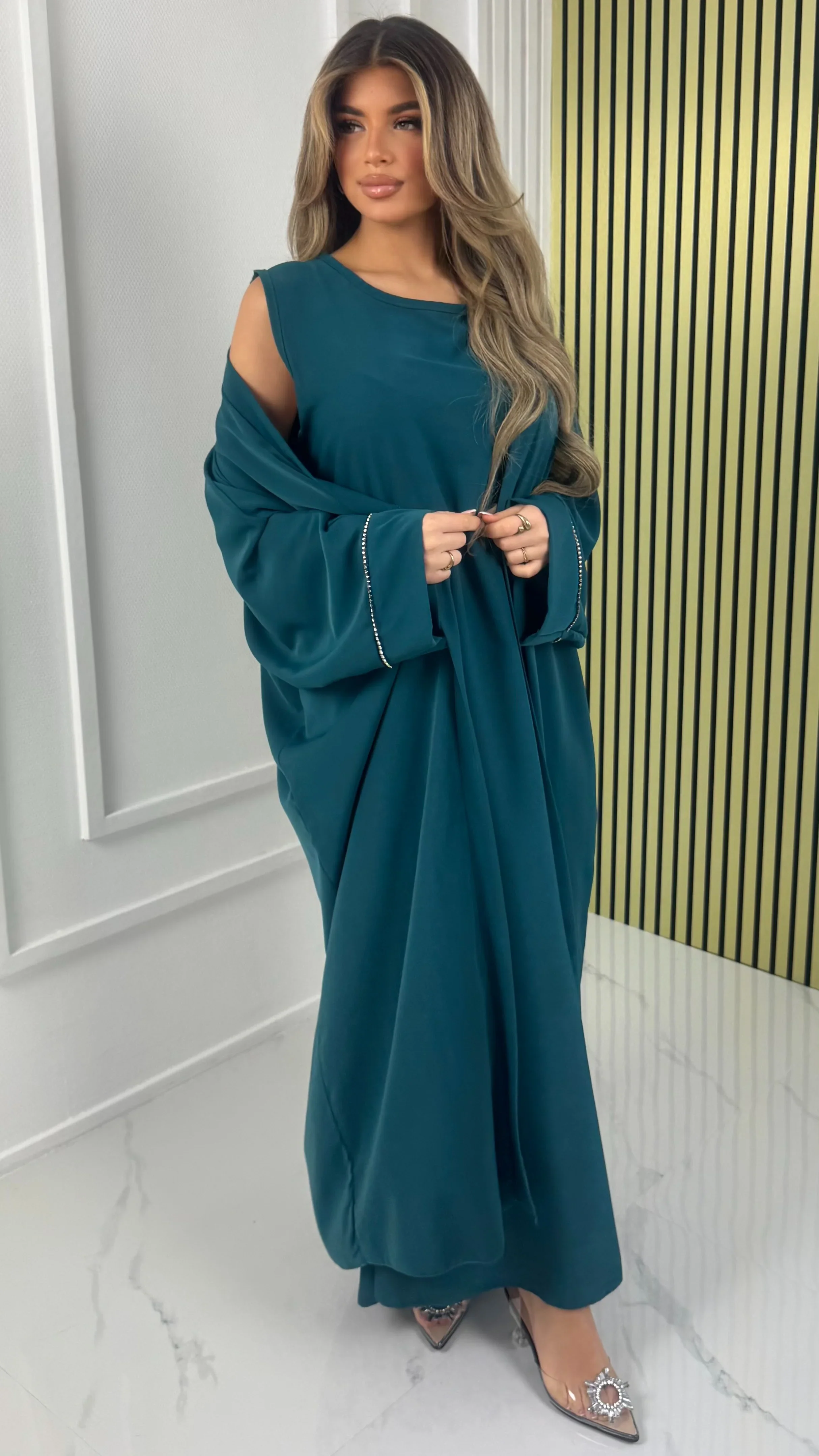 Abaya Two-Piece Set met Kimono en Onderjurk - Image 13