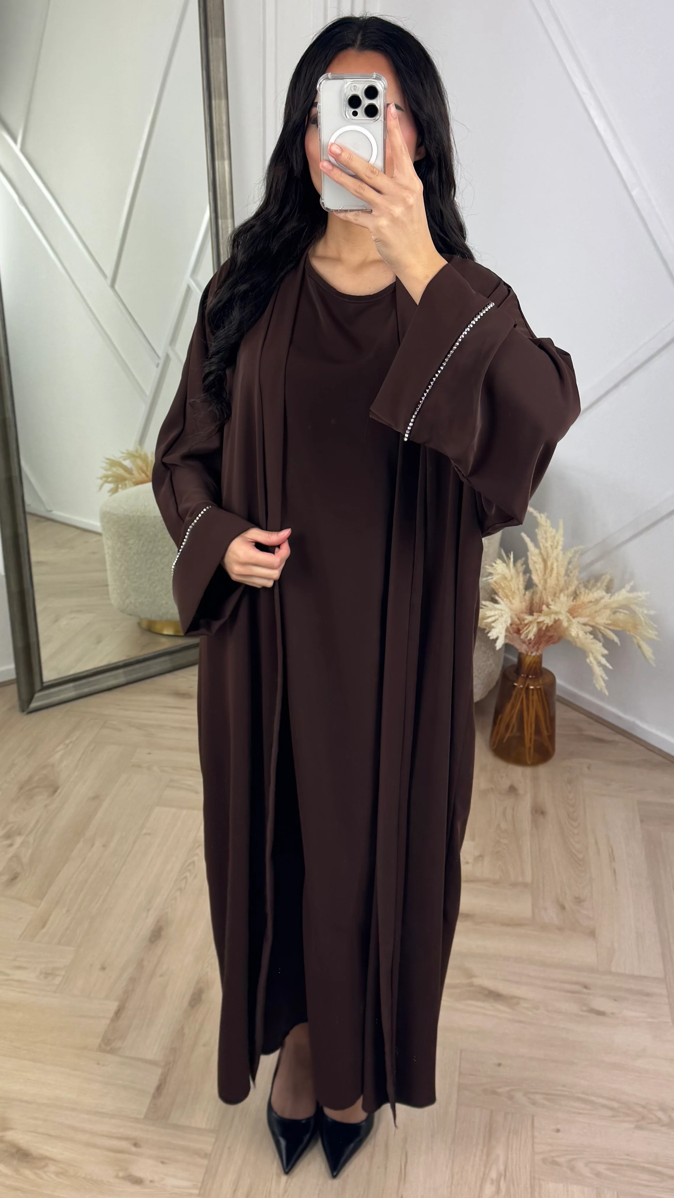 Abaya Two-Piece Set met Kimono en Onderjurk - Image 15