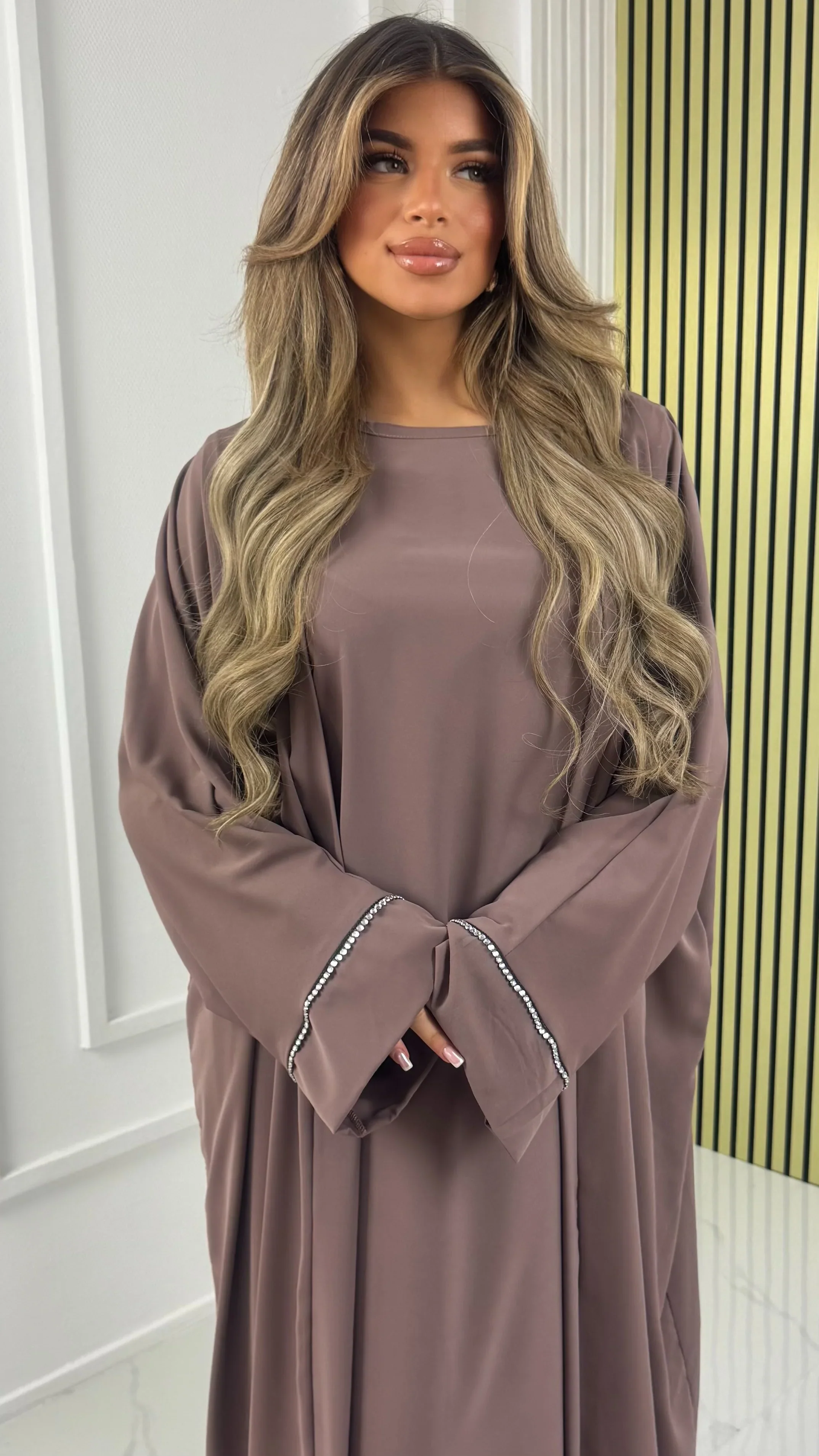 Abaya Two-Piece Set met Kimono en Onderjurk - Image 7