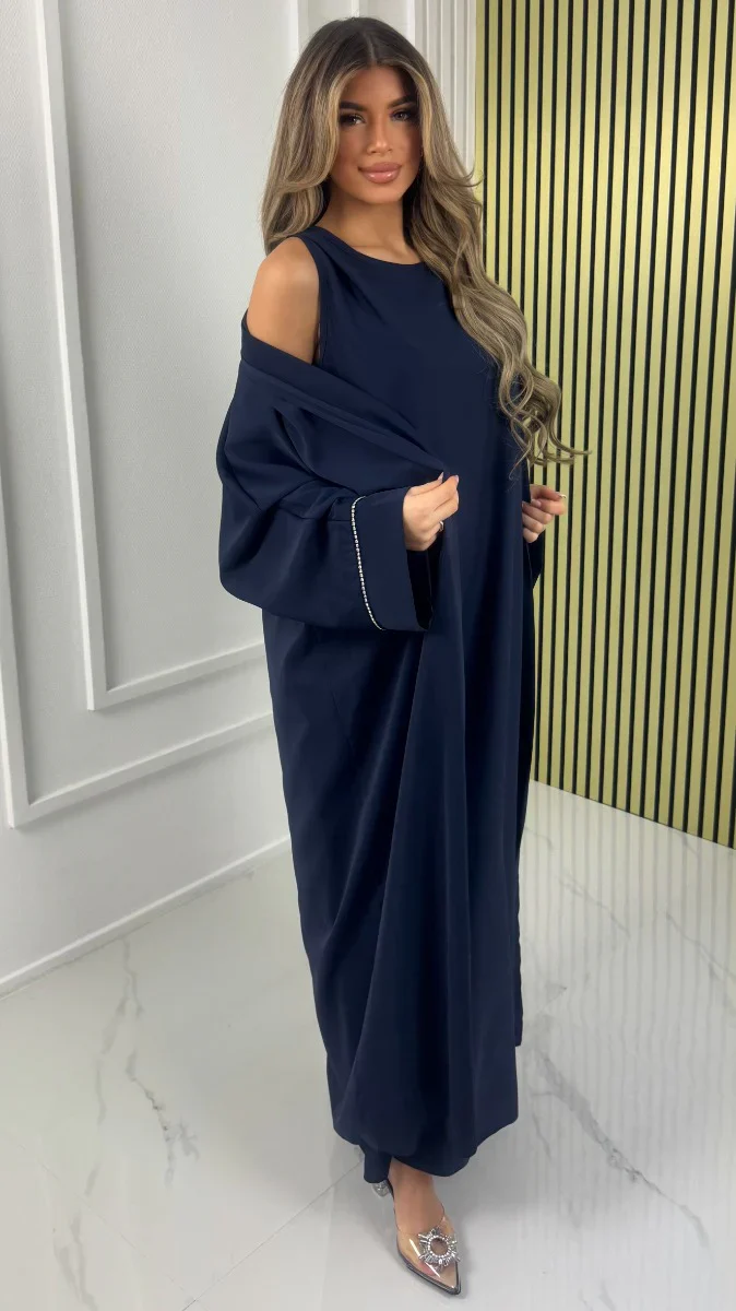 Abaya Two-Piece Set met Kimono en Onderjurk - Image 8