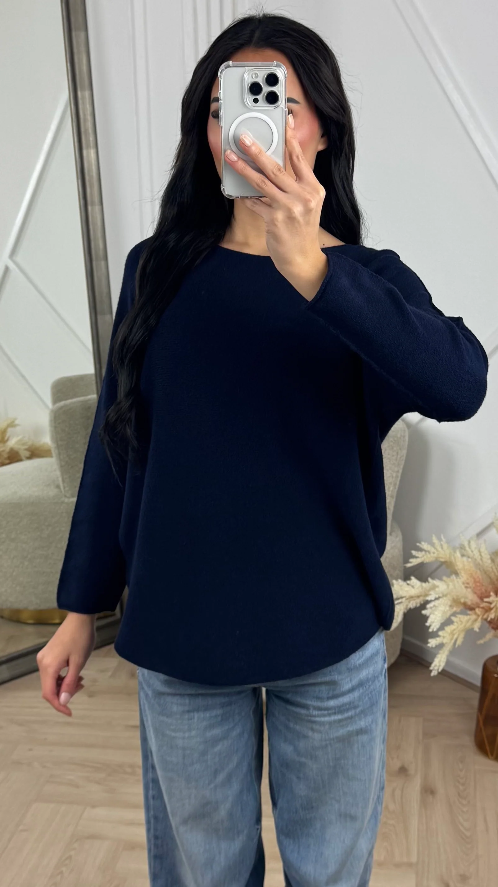 Basic Knit Top met Ronde Hals