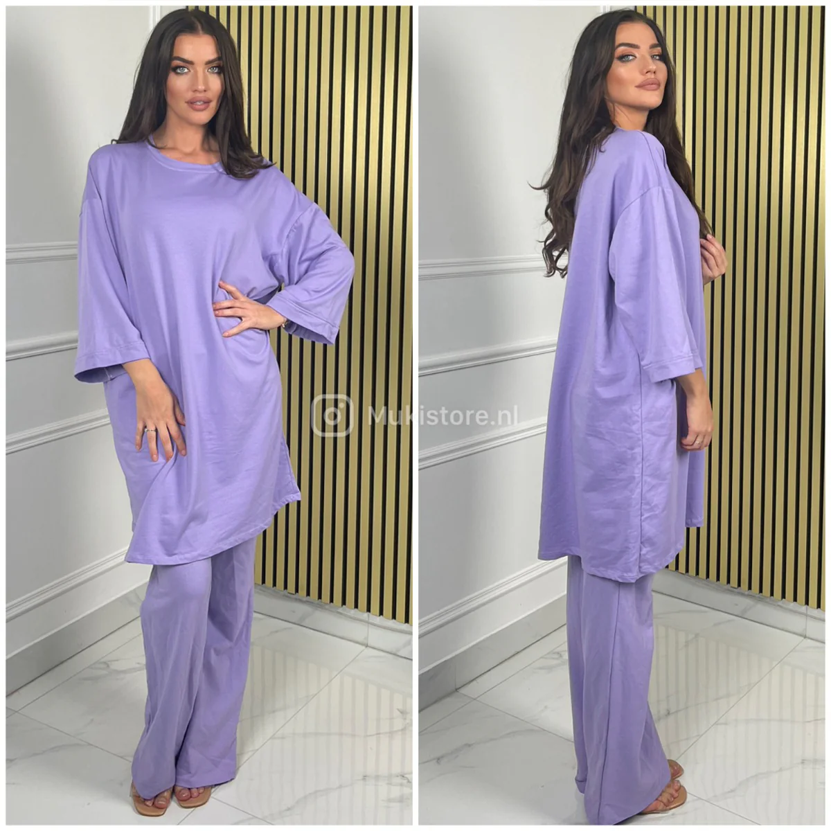 Basic Oversized Jessy Cotton Wide Leg Set - Image 5