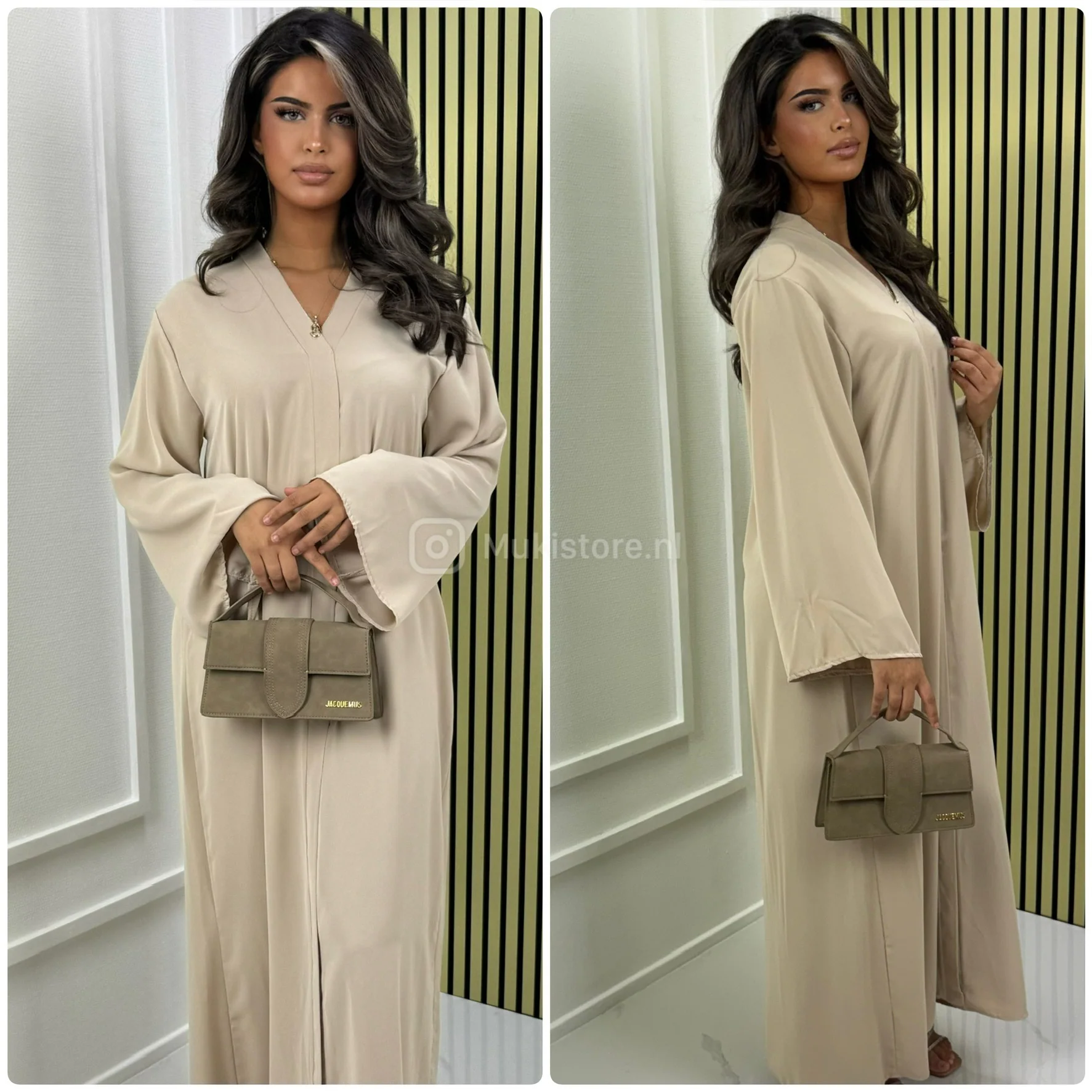 Basic Oversized V Neck Mid Line Dress - Image 16