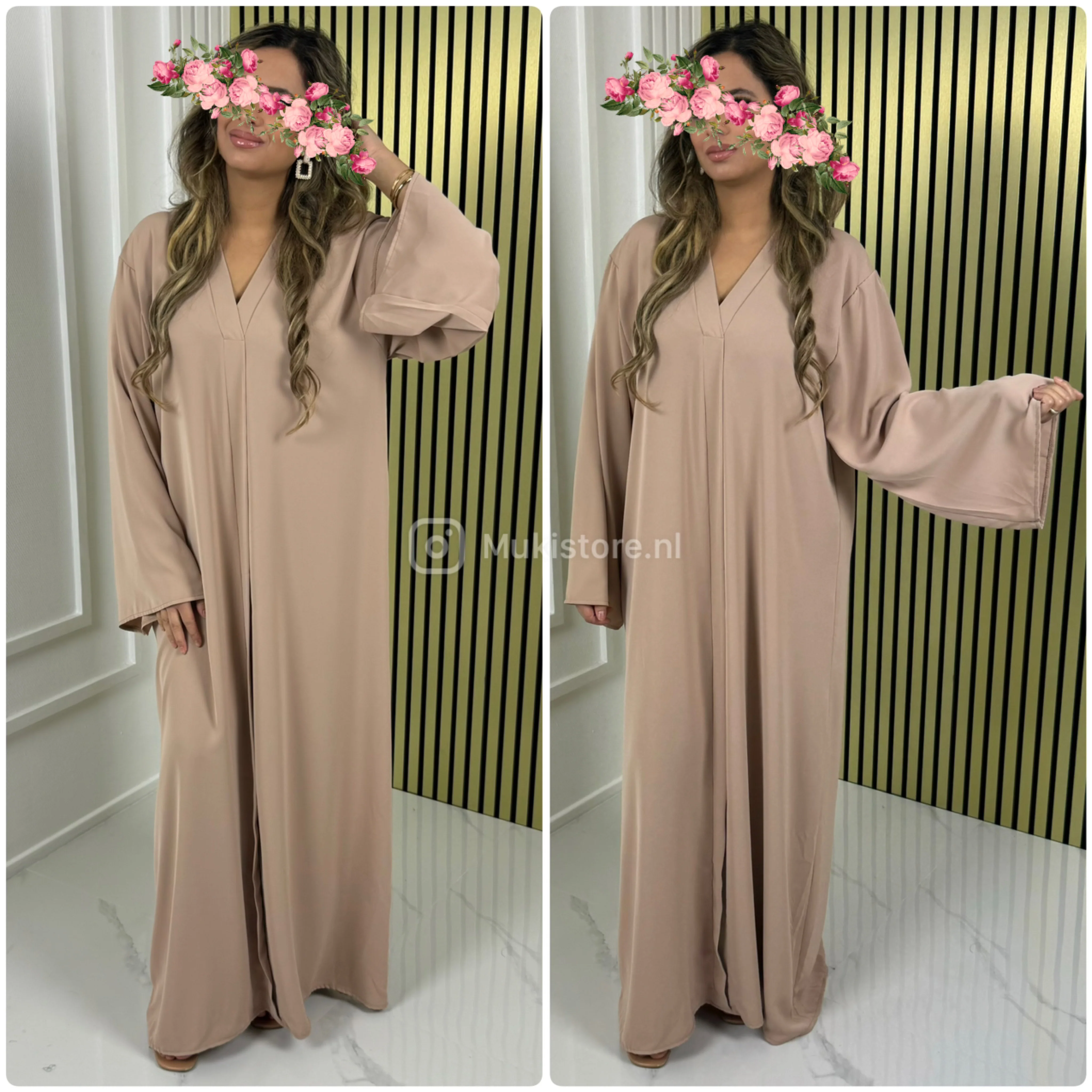 Basic Oversized V Neck Mid Line Dress - Image 19