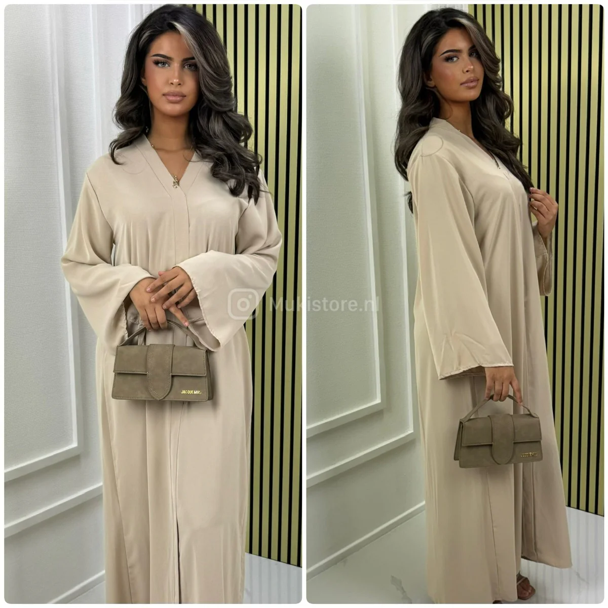 Basic Oversized V Neck Mid Line Dress - Image 2