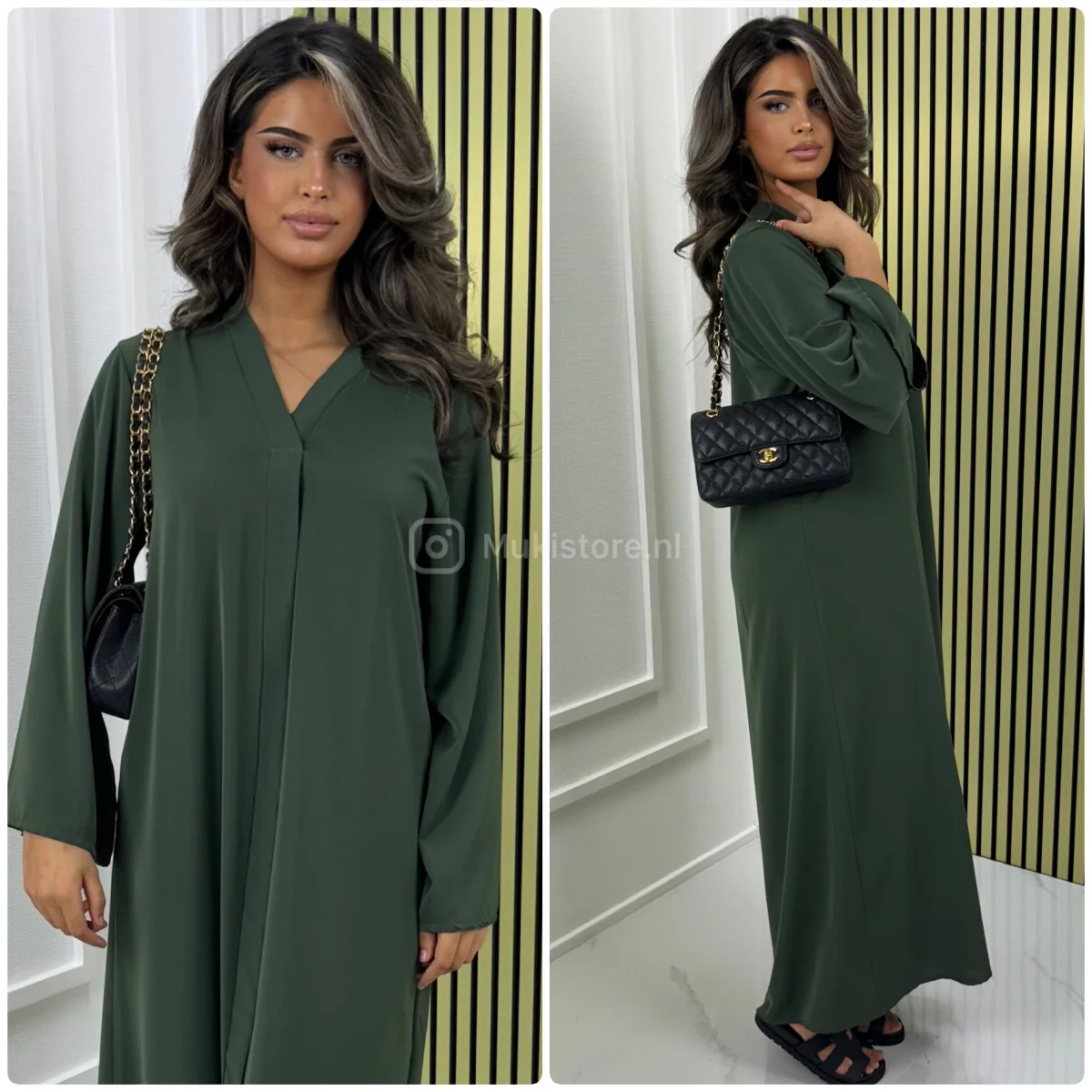 Basic Oversized V Neck Mid Line Dress - Image 5