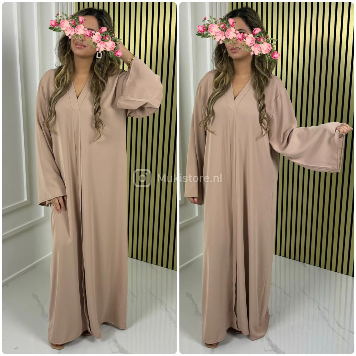 Basic Oversized V Neck Mid Line Dress - Image 9
