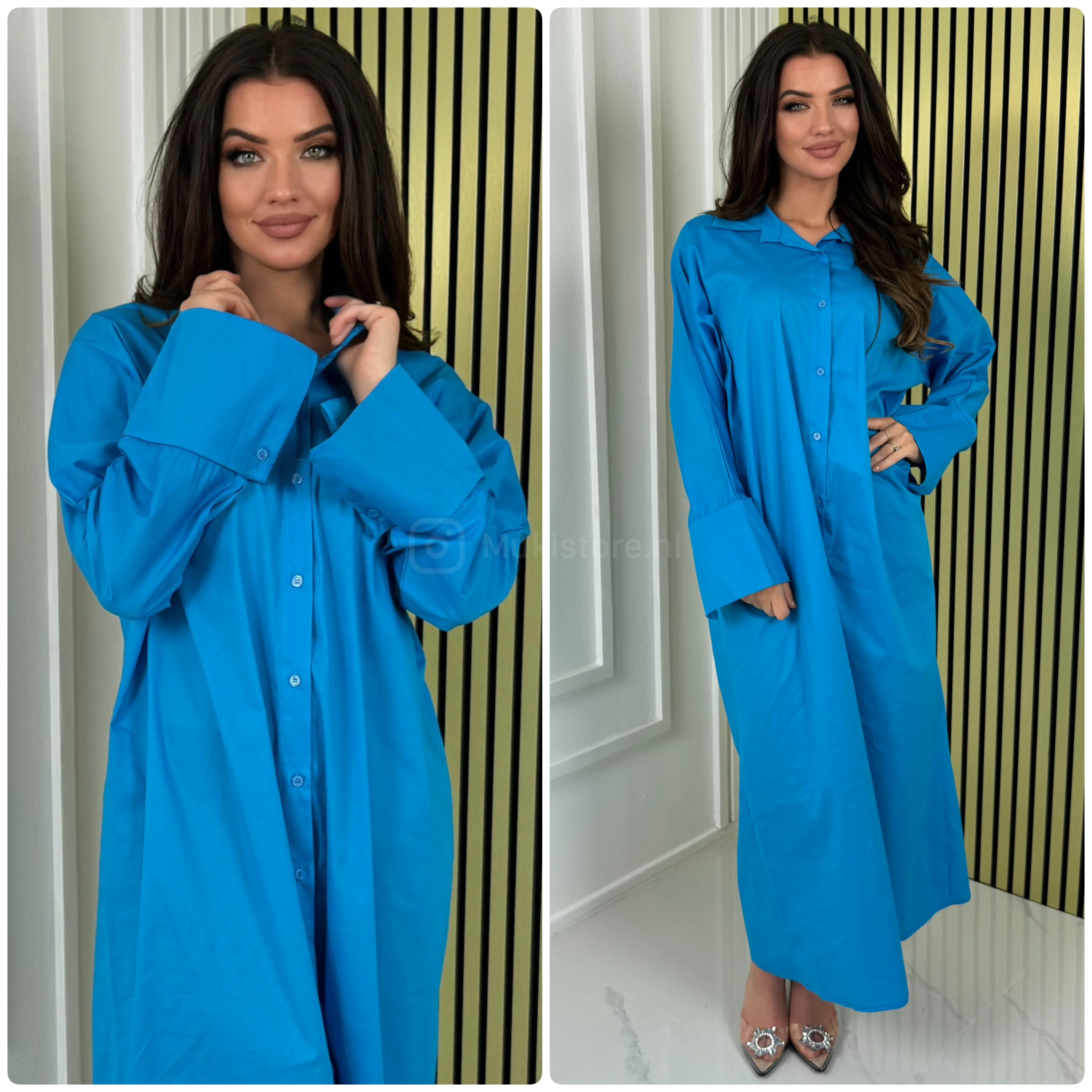 Blouse Maxi Dress Big Sleeve Detail - Image 14