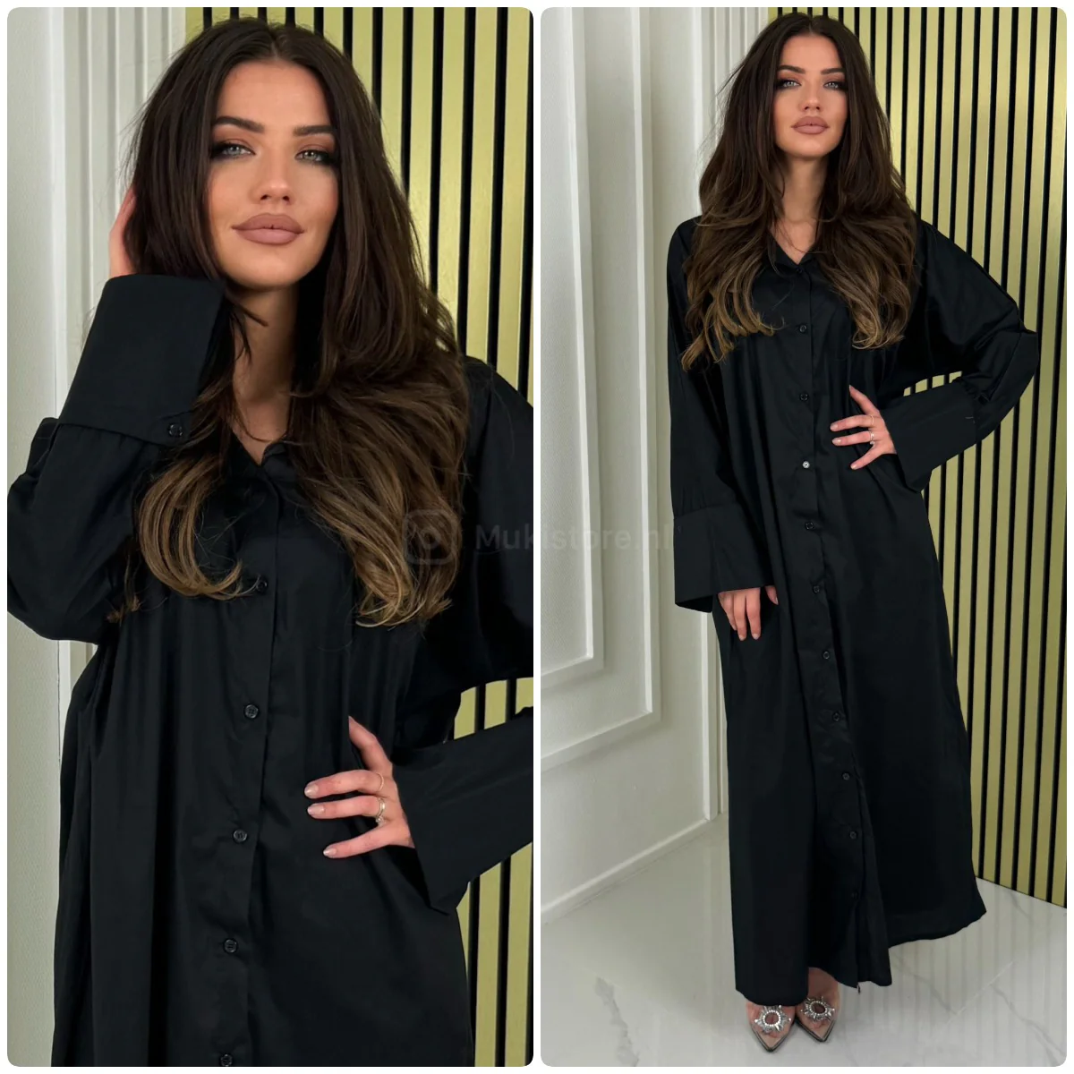 Blouse Maxi Dress Big Sleeve Detail - Image 9