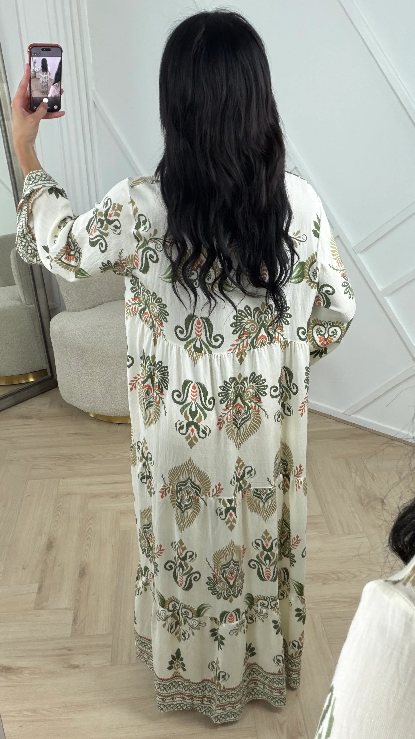 Bohemian Print Maxi Jurk met Wijde Mouwen 001 - Image 4