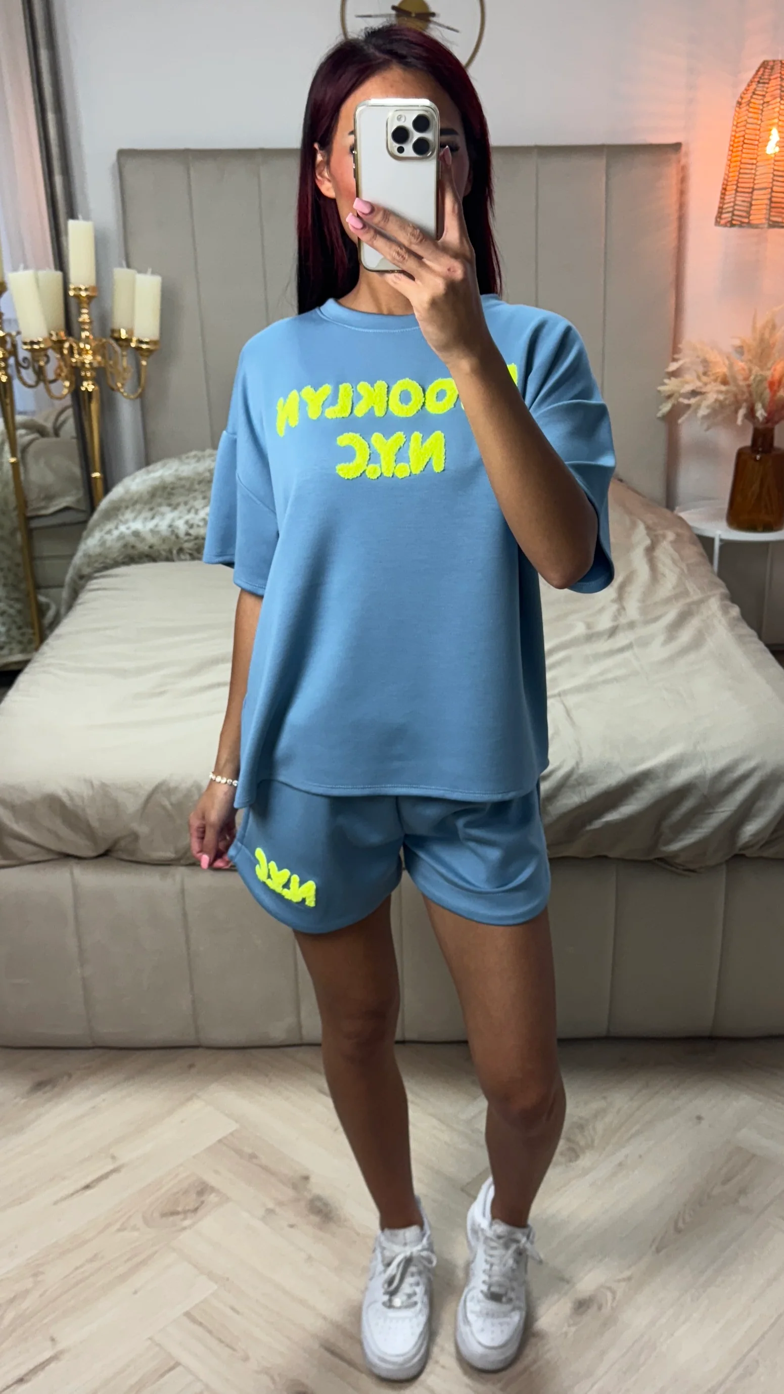 Brooklyn NYC Soft Material Tee+Shorts Set - Image 2