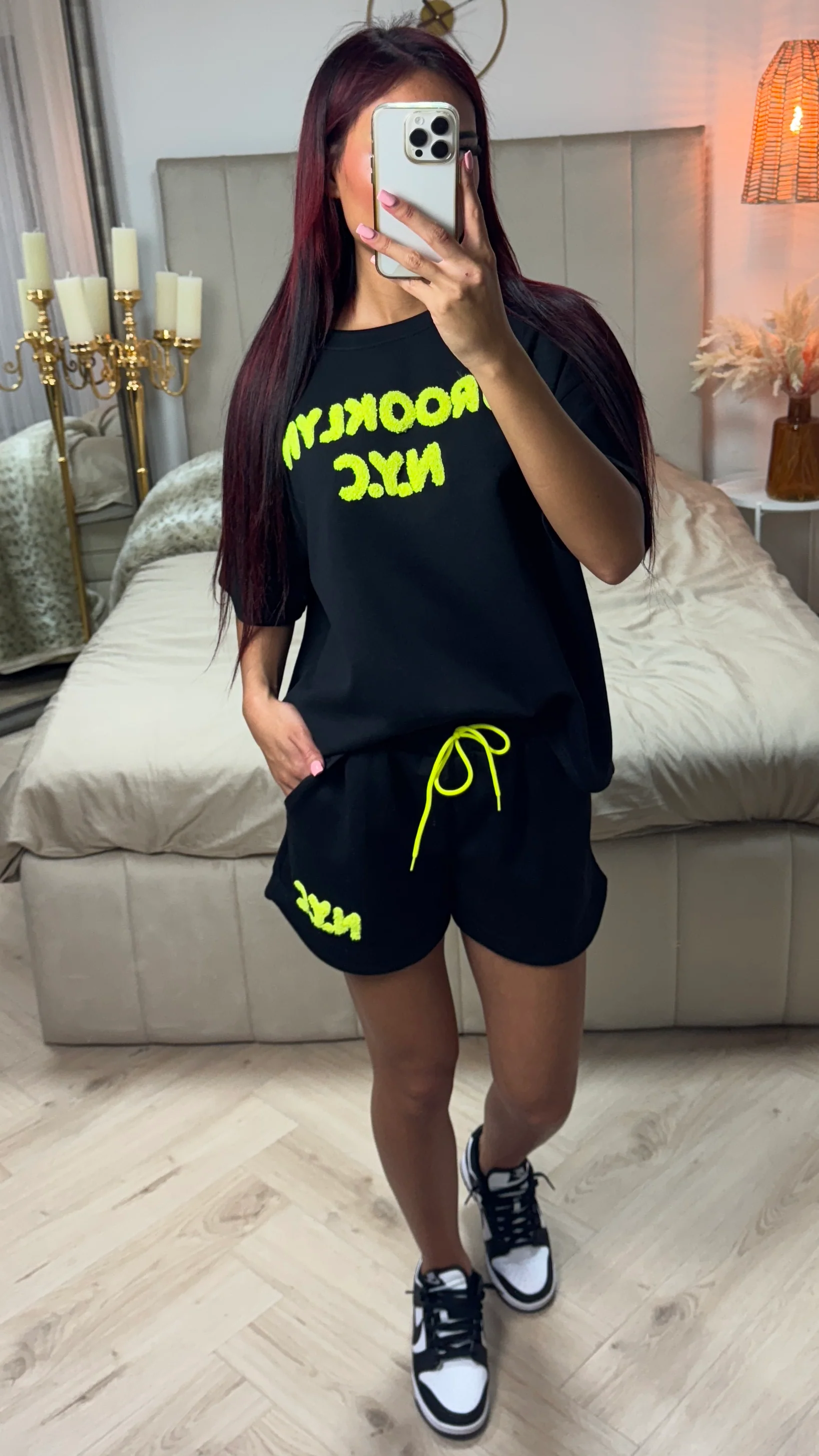 Brooklyn NYC Soft Material Tee+Shorts Set - Image 9