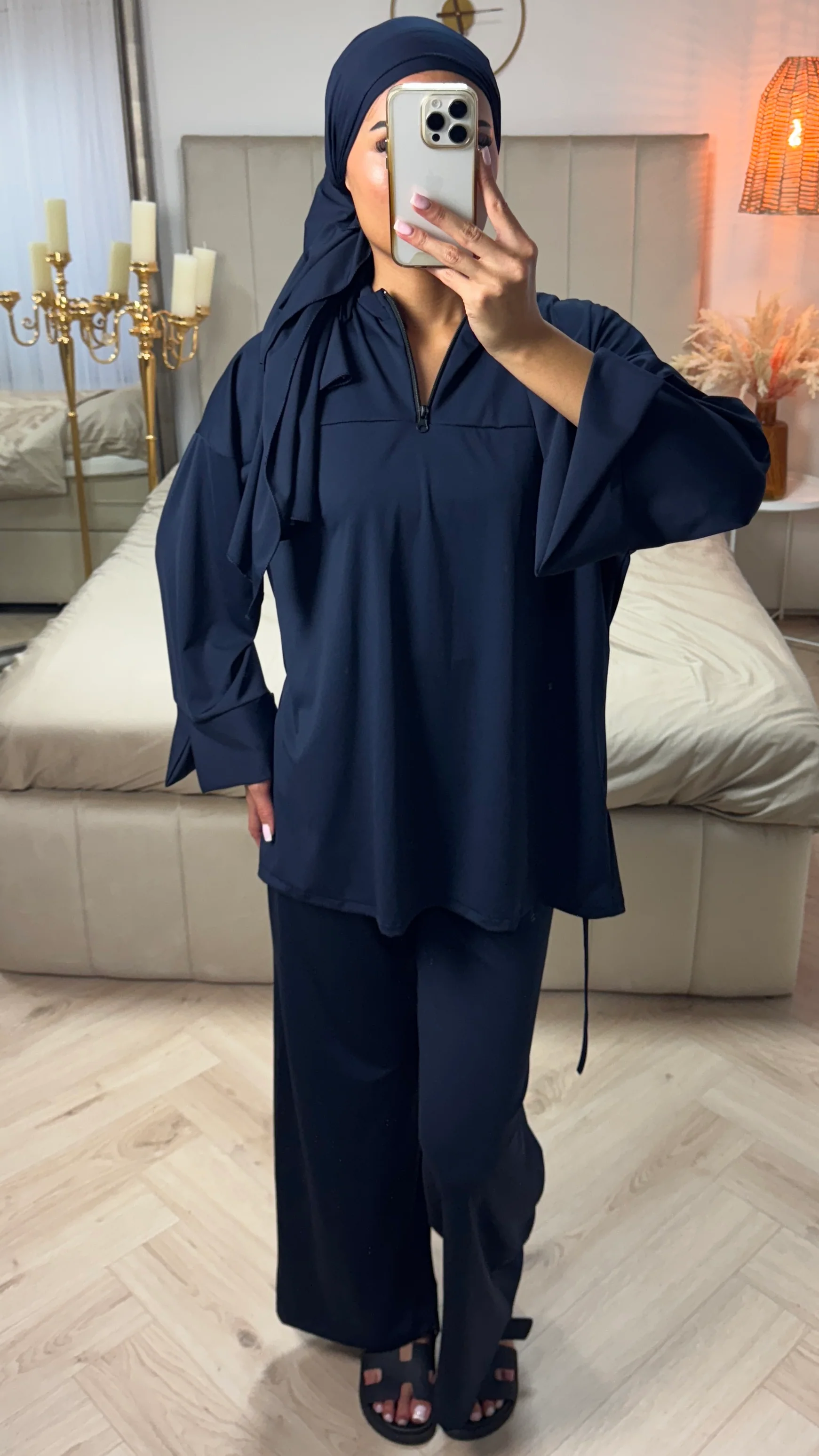 Burkini met Ritssluiting en Hijab – Splitmouwen Design - Image 4