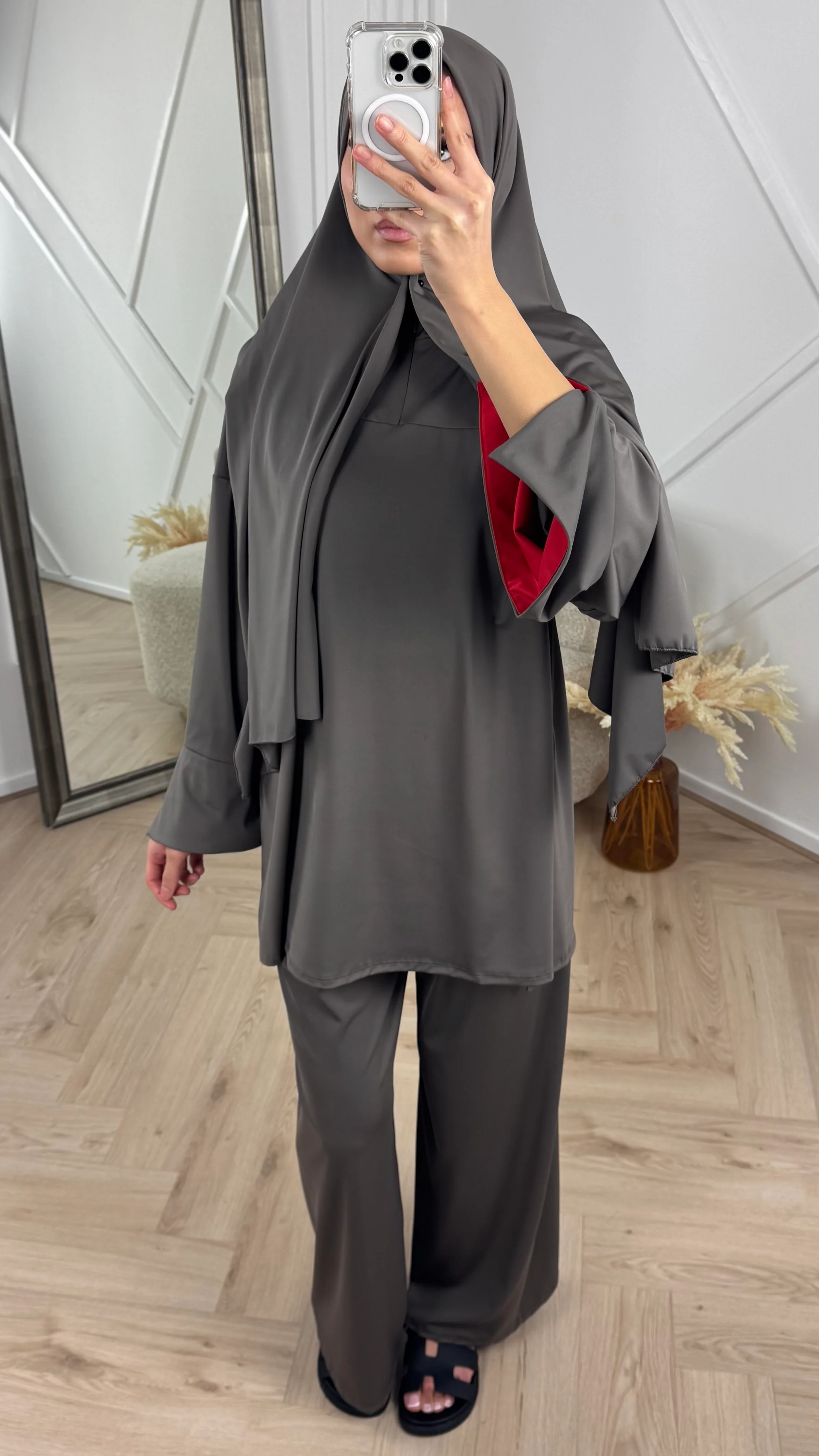 PRE ORDER Burkini Set met Contrastdetails en Ronde Hals WORDT 22-07 VERZONDEN - Image 4