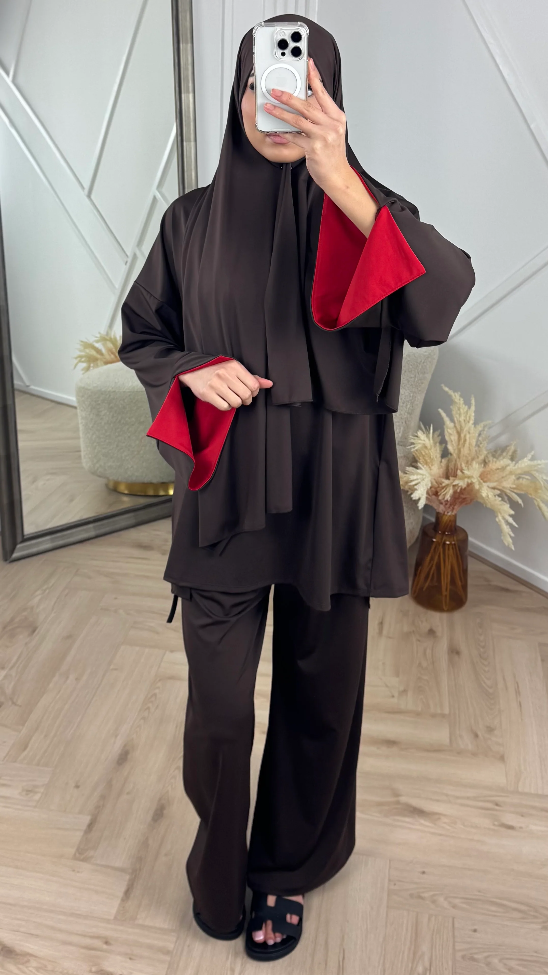 PRE ORDER Burkini Set met Contrastdetails en Ronde Hals WORDT 22-07 VERZONDEN - Image 5