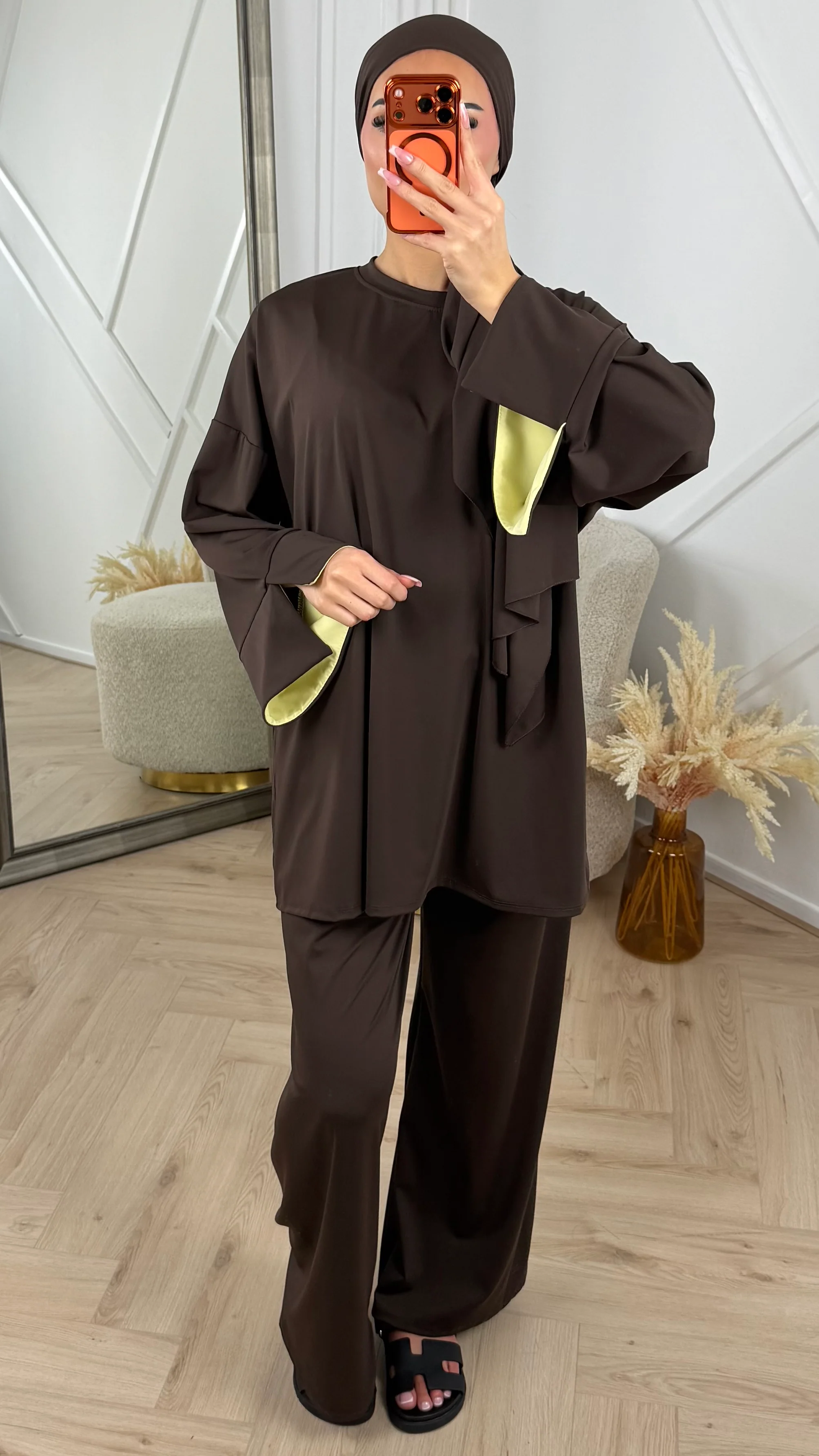 PRE ORDER Burkini Set met Contrastdetails en Ronde Hals WORDT 22-07 VERZONDEN - Image 7