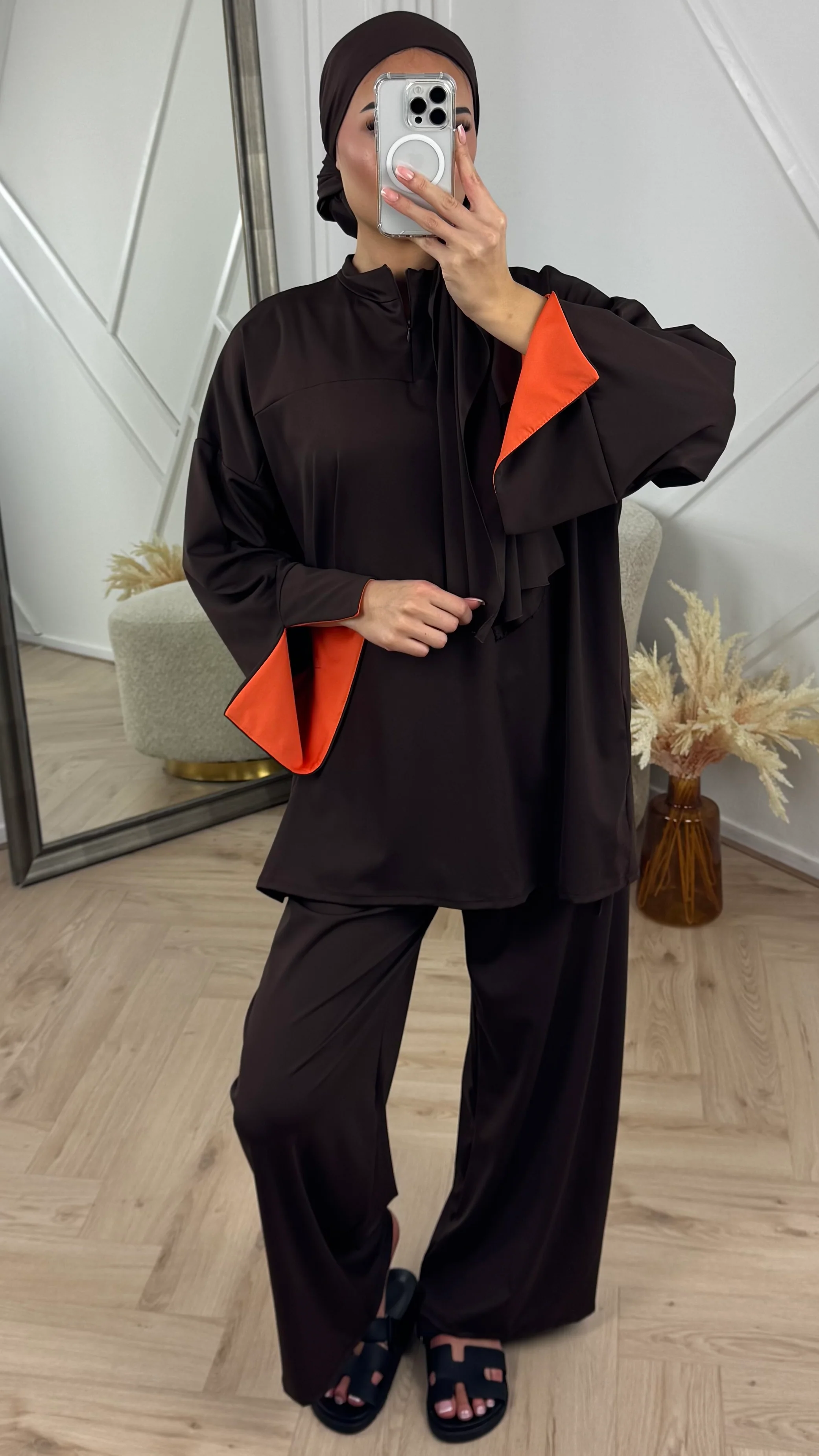 PRE ORDER Burkini Set met Contrastdetails en Sportieve Halssluiting WORDT 22-07 VERZONDEN - Image 6