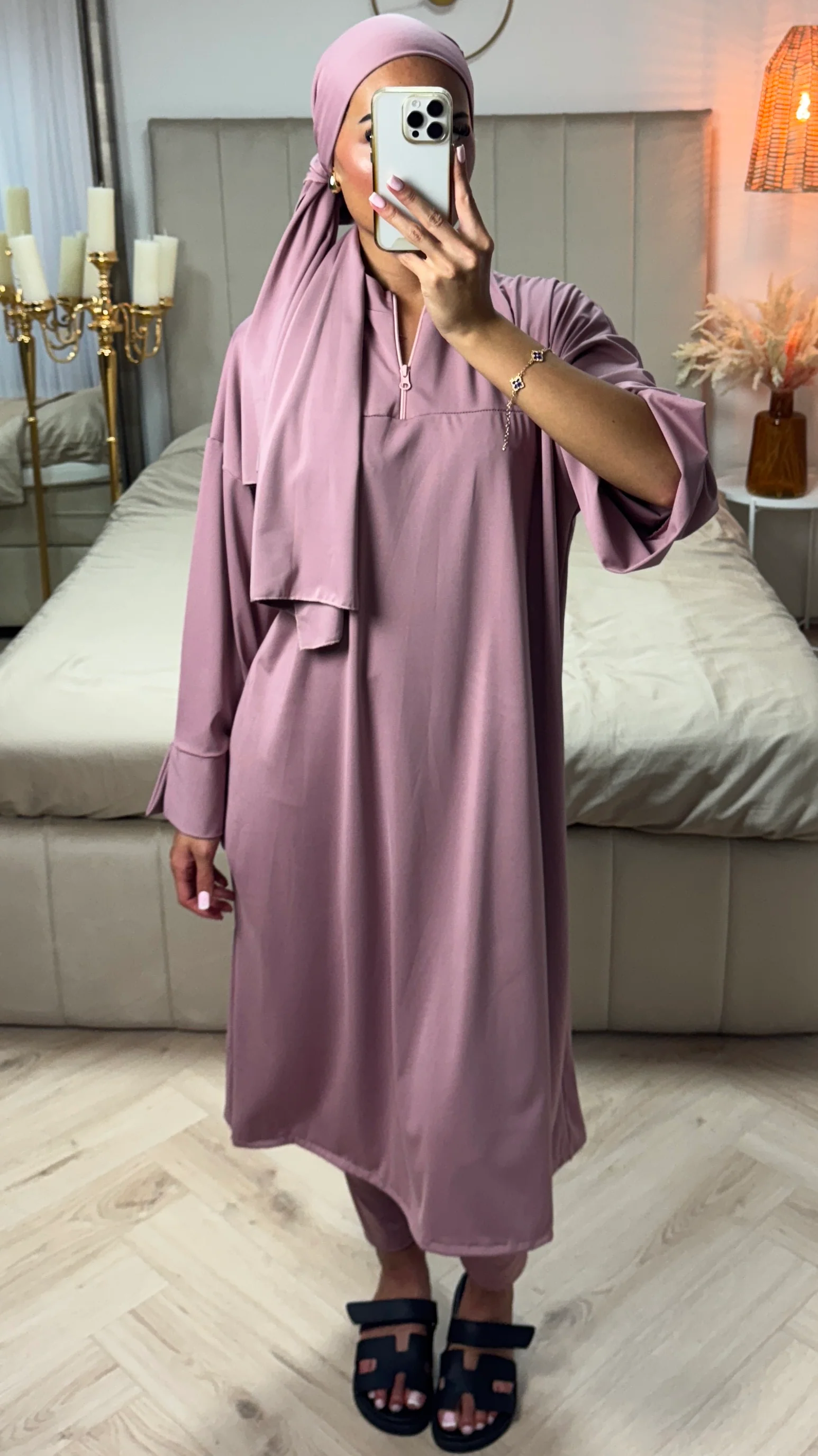Burkini Set met Rits en Spleetmouwen – Inclusief Hijab - Image 9