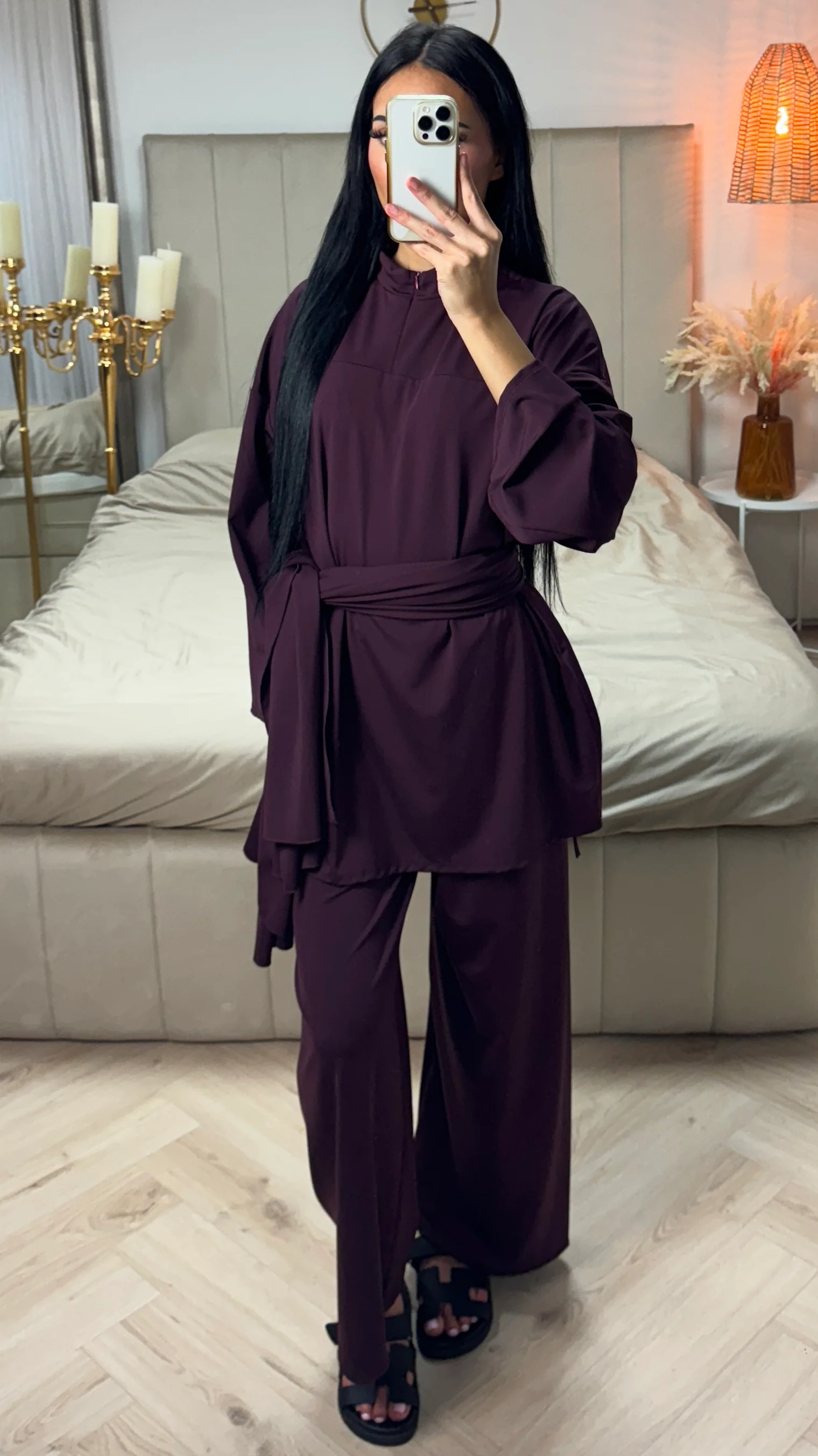Burkini Set met Rits en Wijde Mouwen – Met Bijpassende Hijab/Ceintuur - Image 13