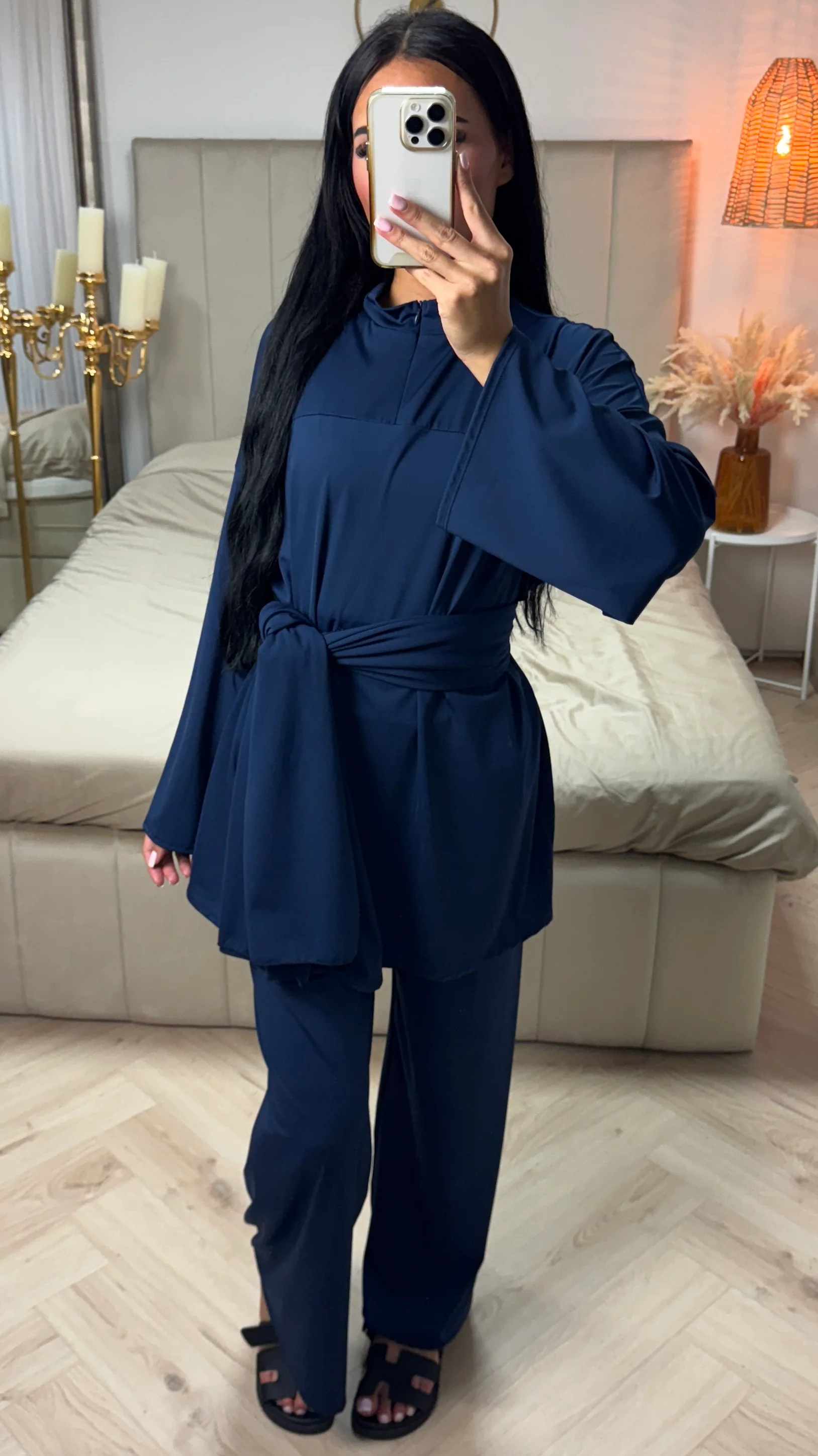 Burkini Set met Rits en Wijde Mouwen – Met Bijpassende Hijab/Ceintuur - Image 4