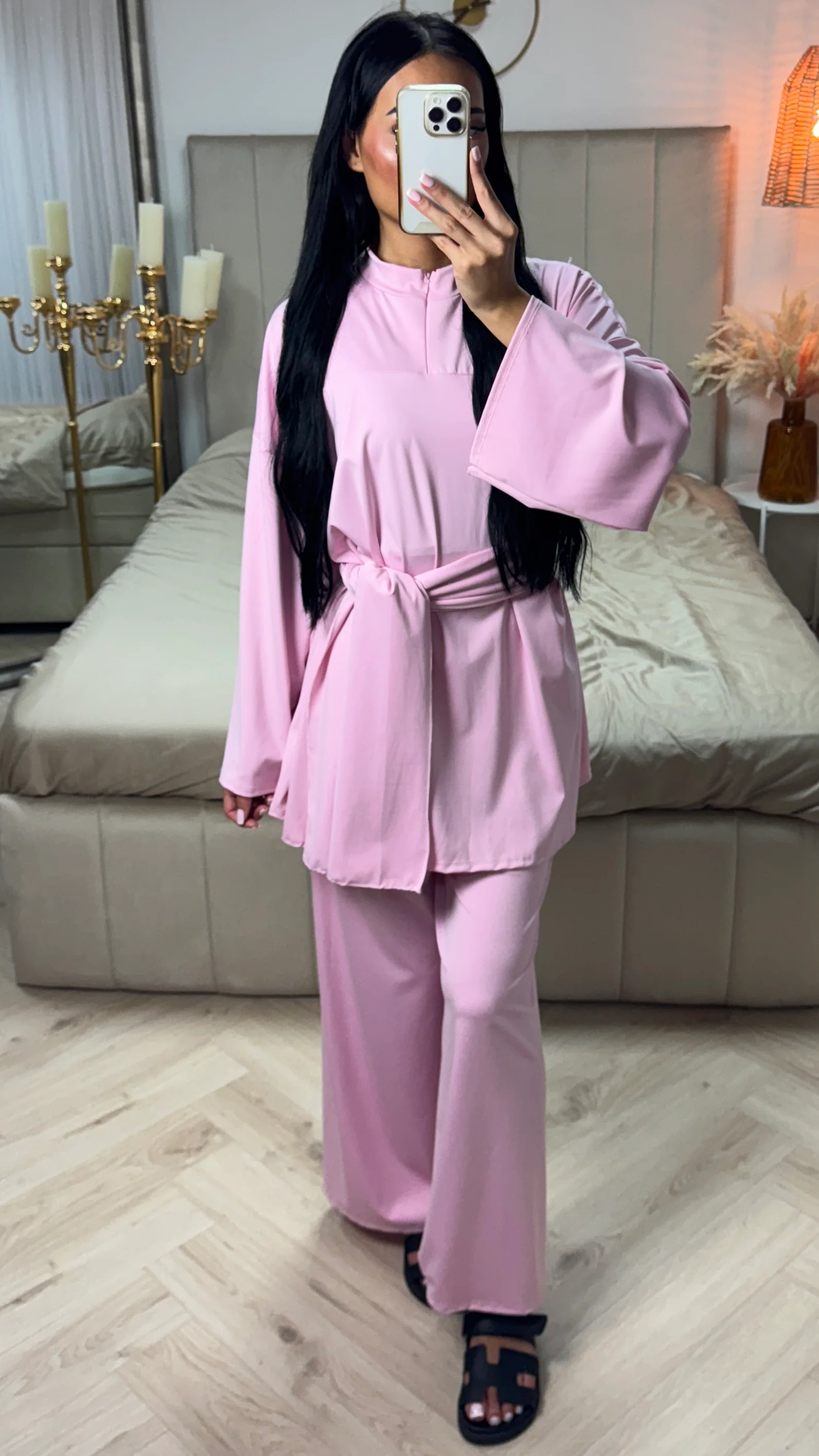 Burkini Set met Rits en Wijde Mouwen – Met Bijpassende Hijab/Ceintuur - Image 6