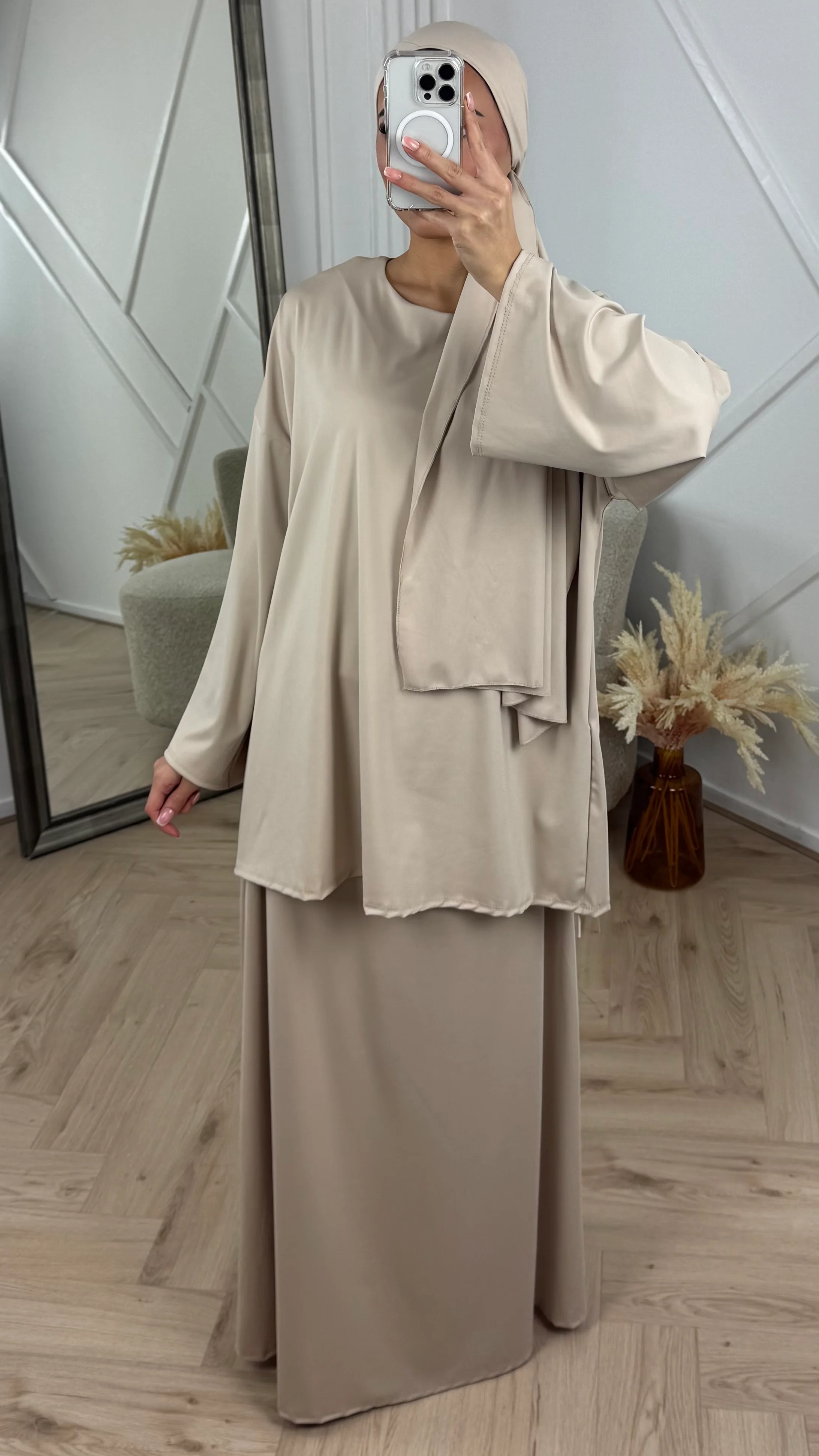 Burkini Set met Wijde Mouwen en Maxi Rok - Image 4