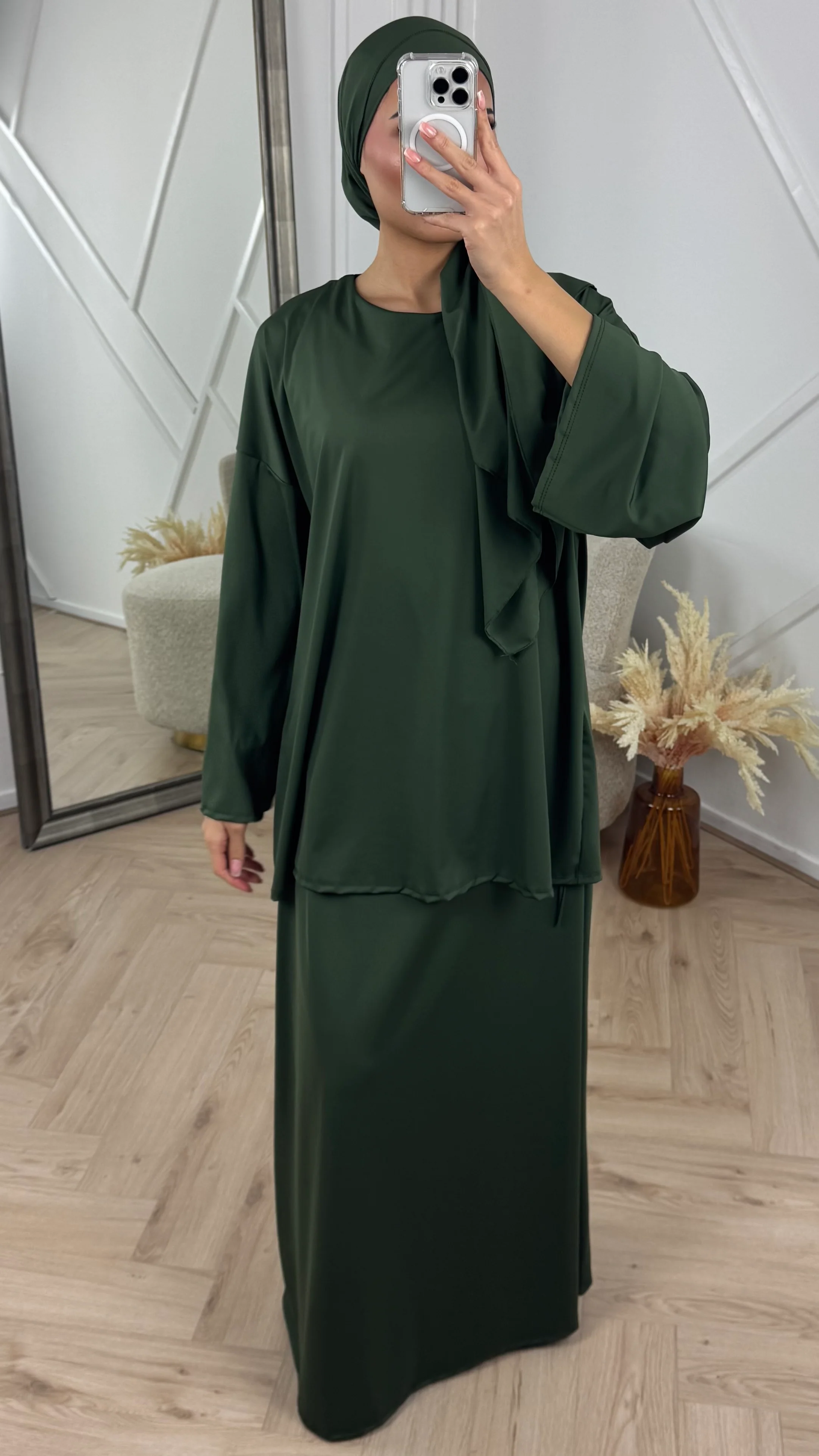 Burkini Set met Wijde Mouwen en Maxi Rok - Image 5