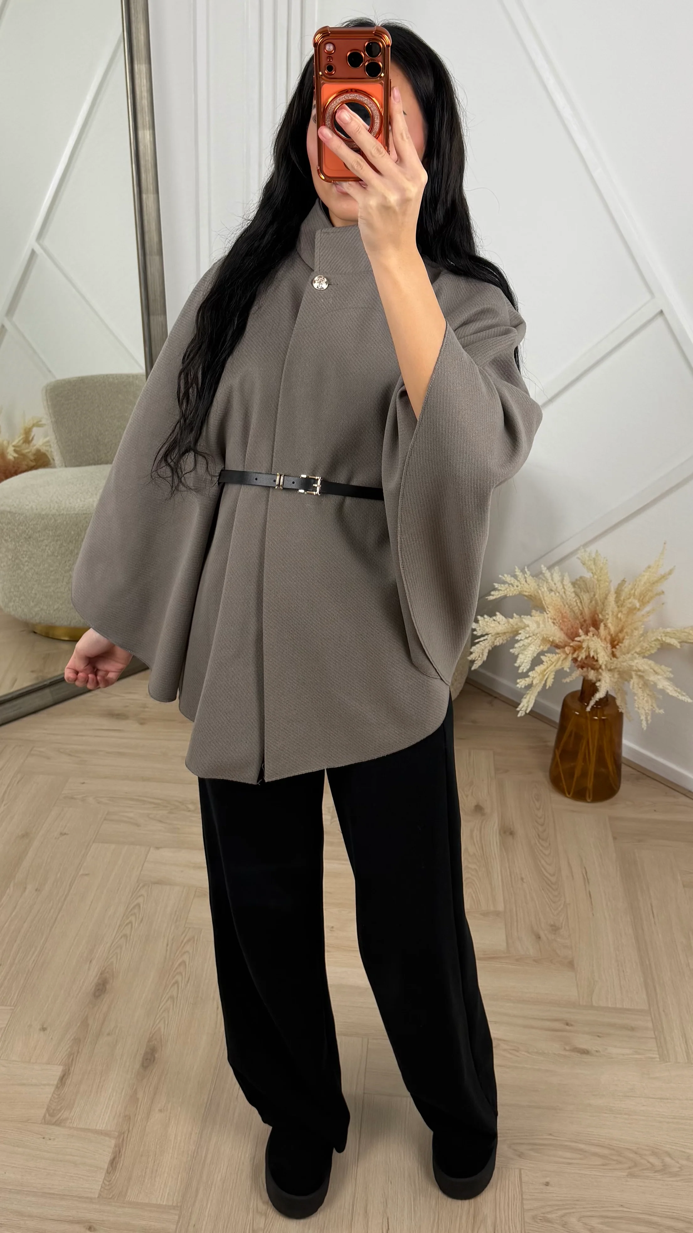 Butterfly Tie Belt Poncho 80CM - Image 2
