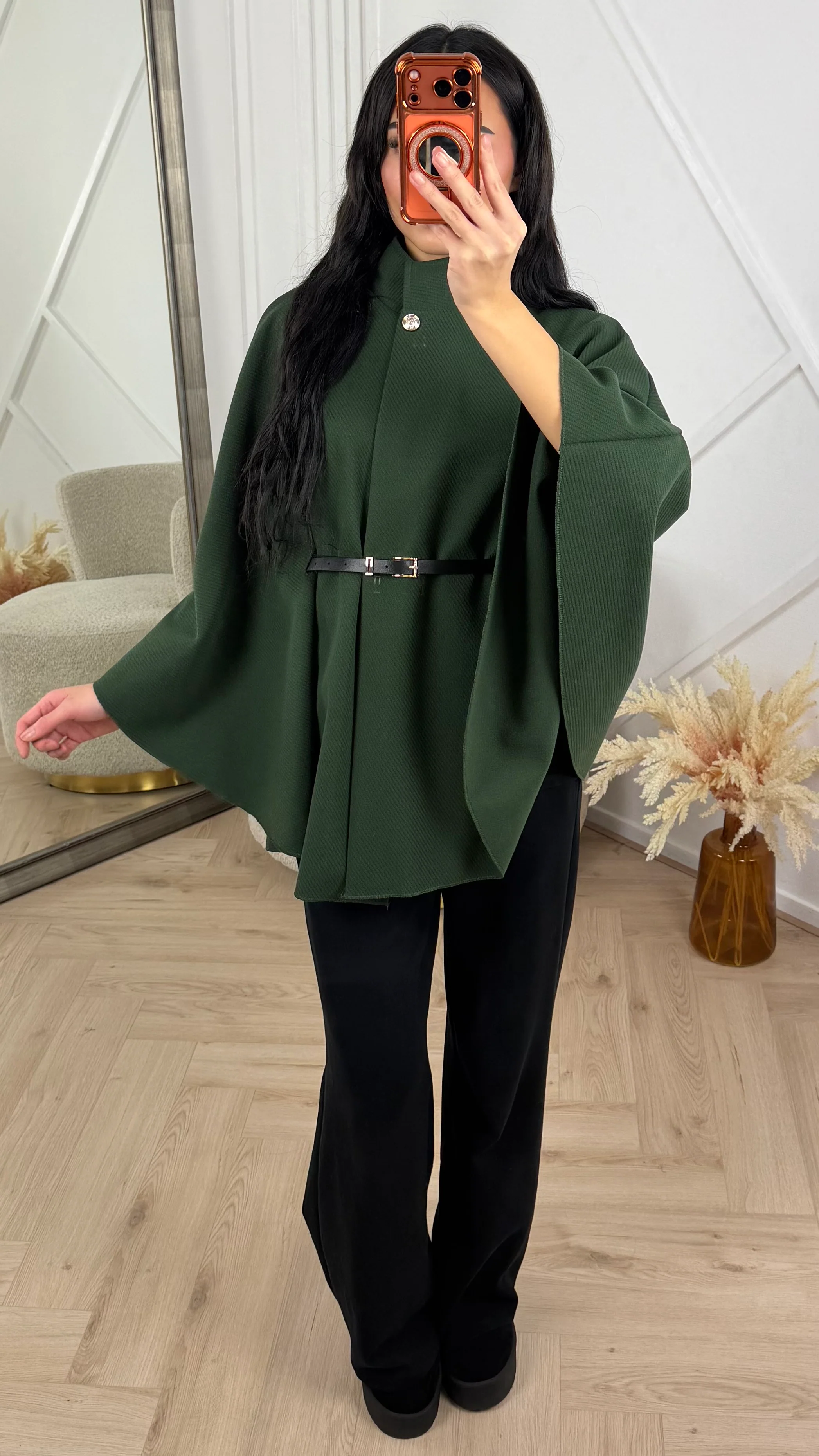 Butterfly Tie Belt Poncho 80CM - Image 4