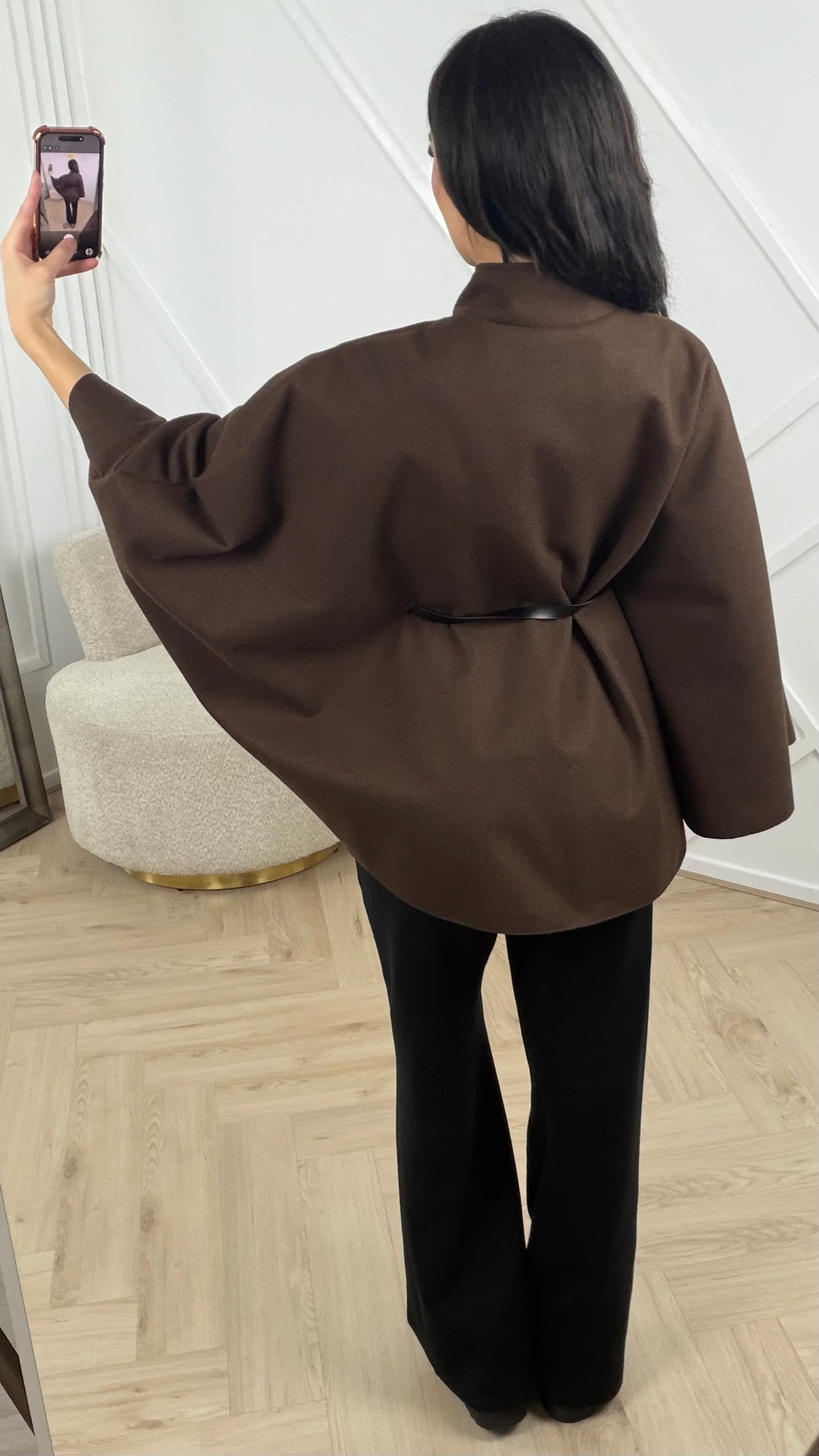 Butterfly Tie Belt Poncho 80CM - Image 6