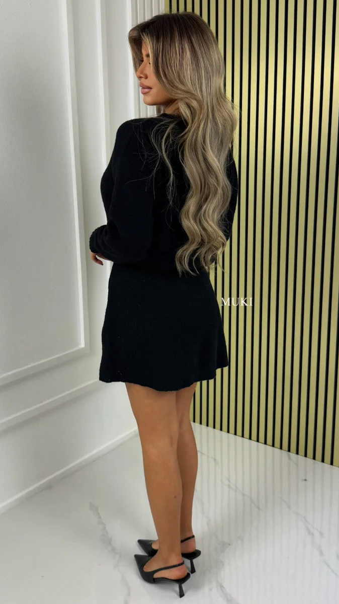 BY FARAH Essential Knit Crop Sweater Skirt Set - Image 2