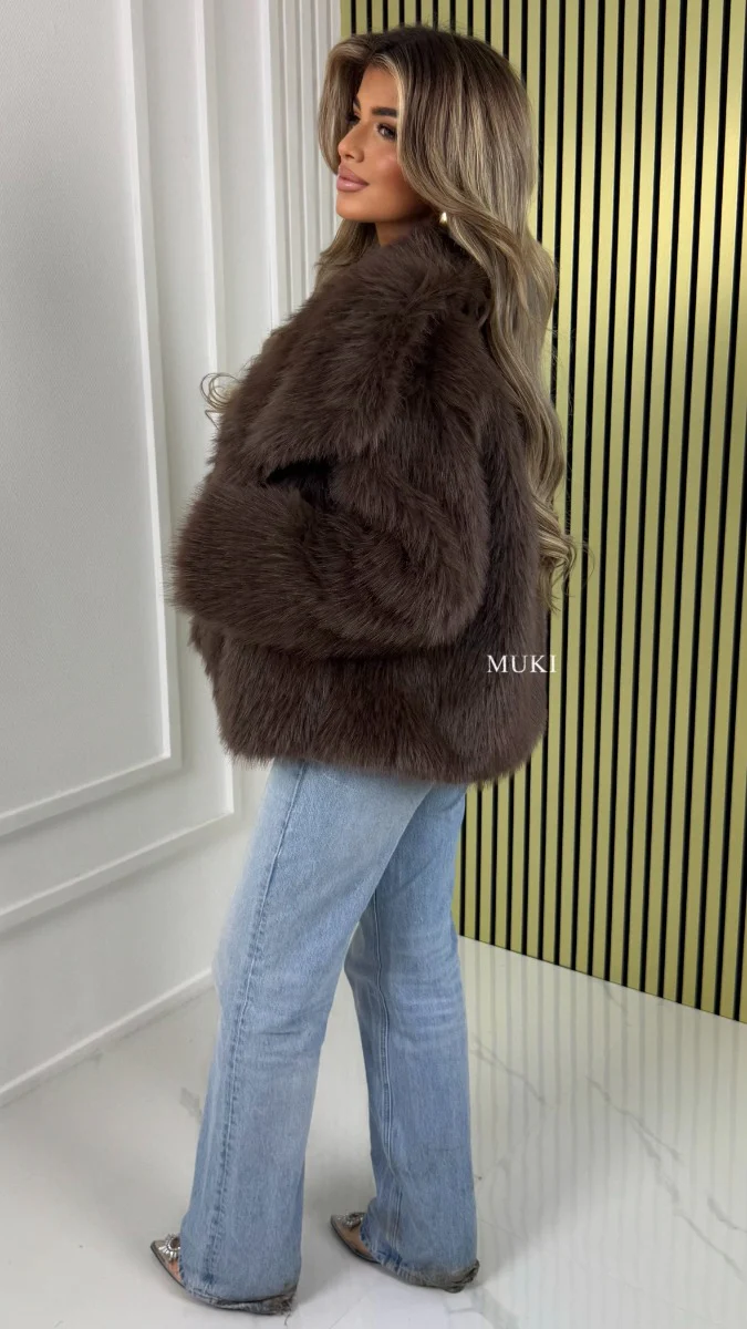 BY FARAH Faux Fur Teddy Jacket Chester Lining - Image 2