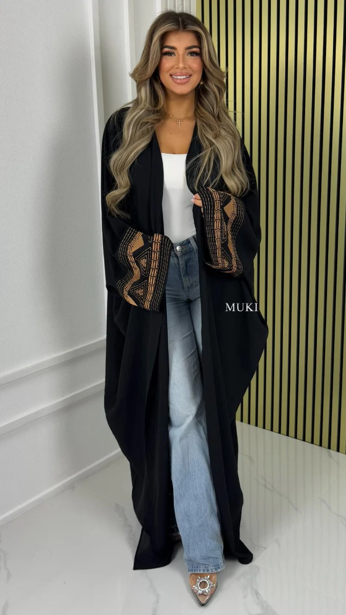 BY FARAH Oversized Premium Kimono Embroidery Sleeve - Image 5
