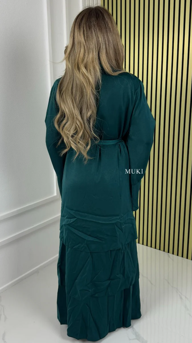 BY FARAH Premium Tie Belt Pleated Dress - Image 10