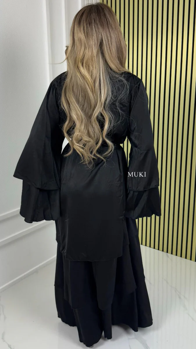 BY FARAH Premium Tie Belt Pleated Dress - Image 7