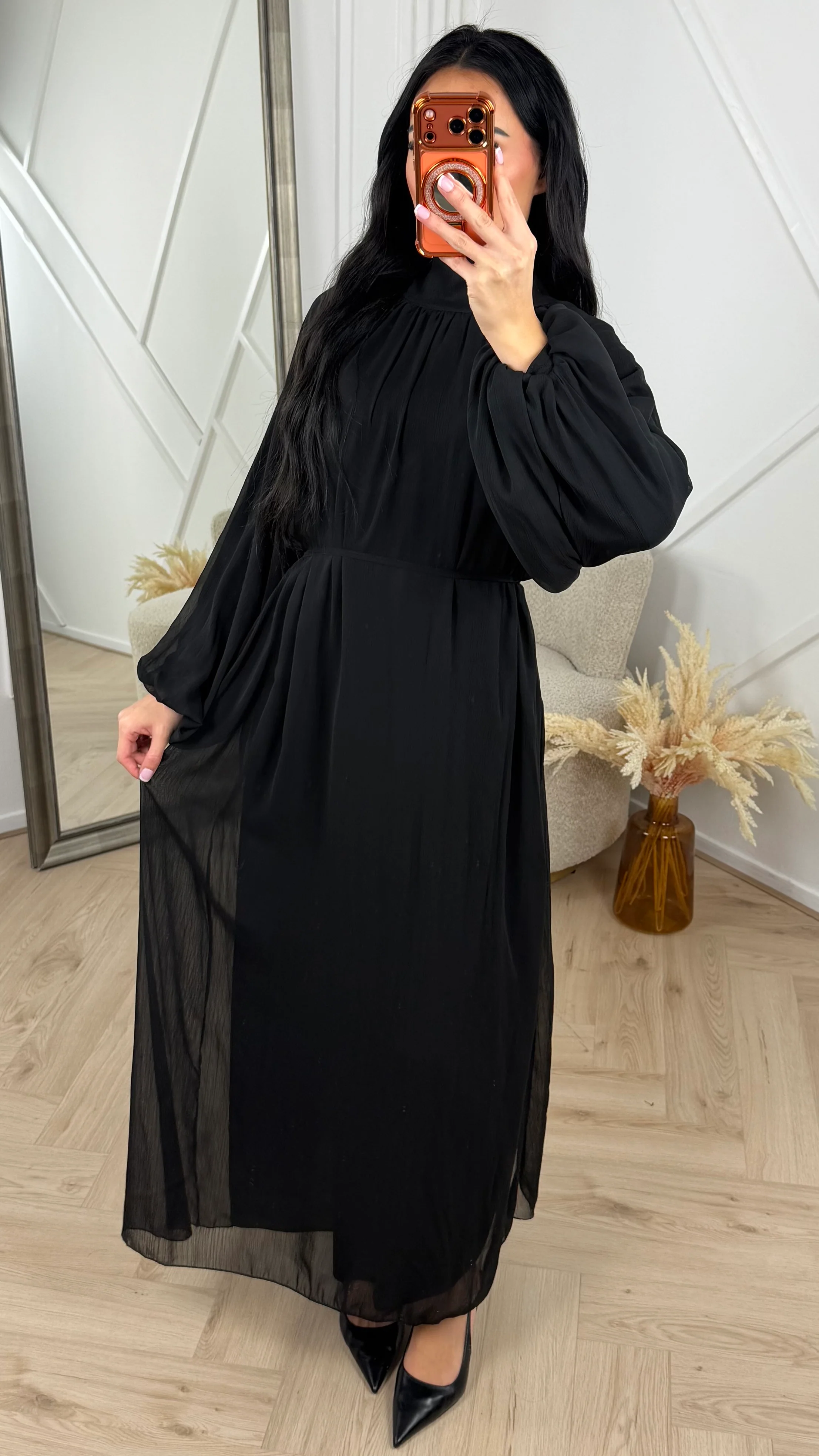 Chiffon Maxi Jurk met Strikdetail op de Rug - Image 4